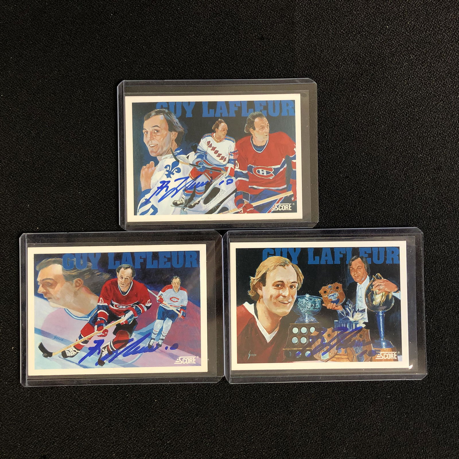 GUY LAFLEUR SIGNED HOCKEY CARD LOT (1 of 1)