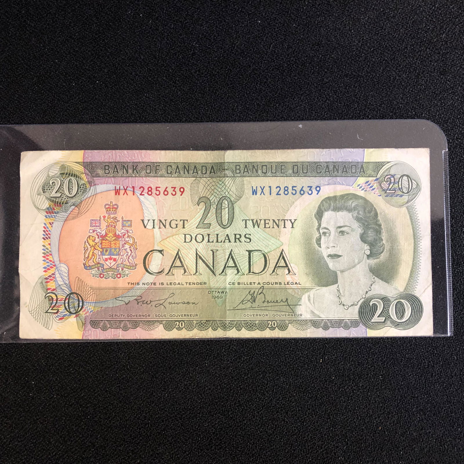 1969 CANADA $20 BANK NOTE (1 of 2)