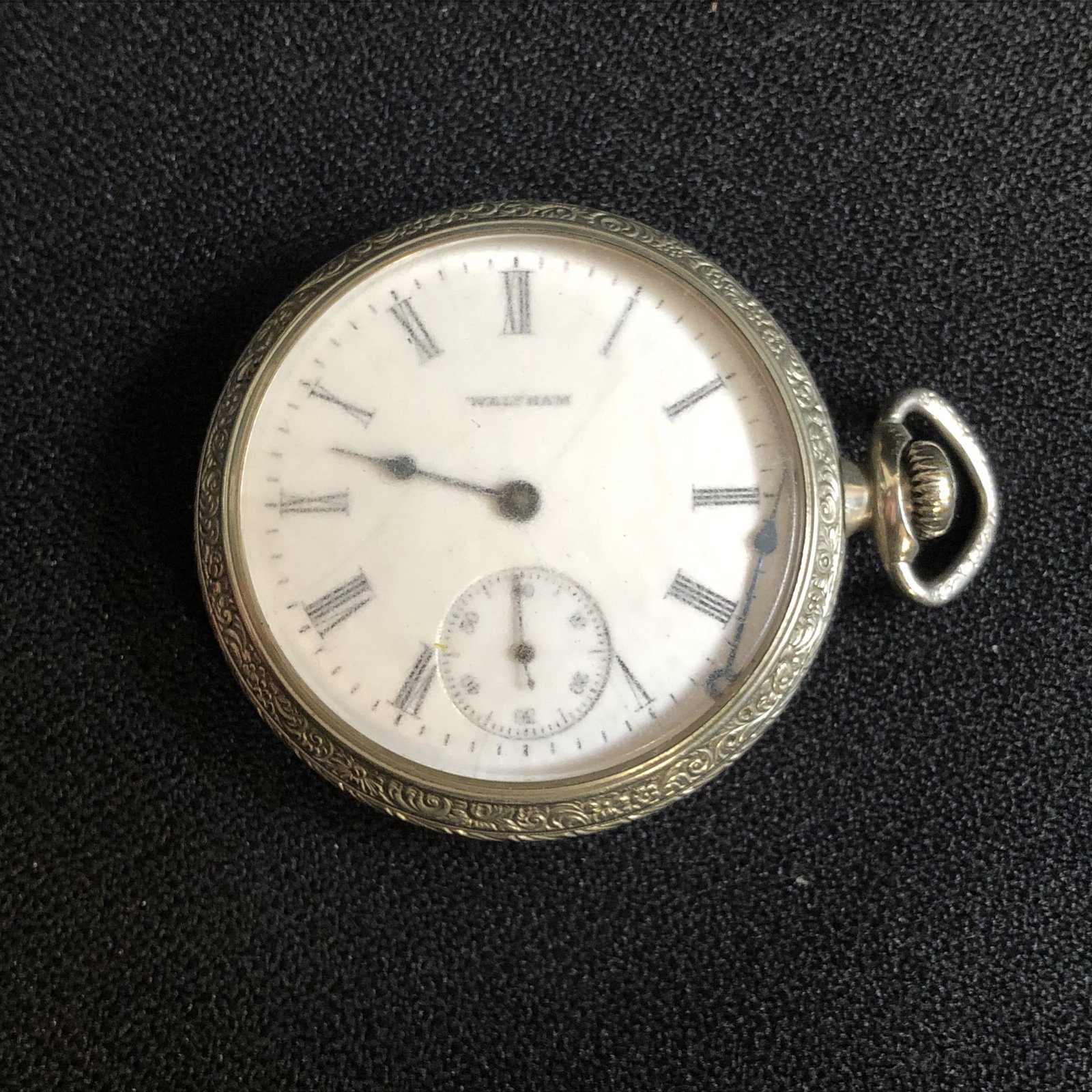1920s A.W.W.Co, WALTHAM OPEN FACE SIDEWINDER POCKET: 1920s A.W.W.Co, WALTHAM OPEN FACE SIDEWINDER POCKET WATCH