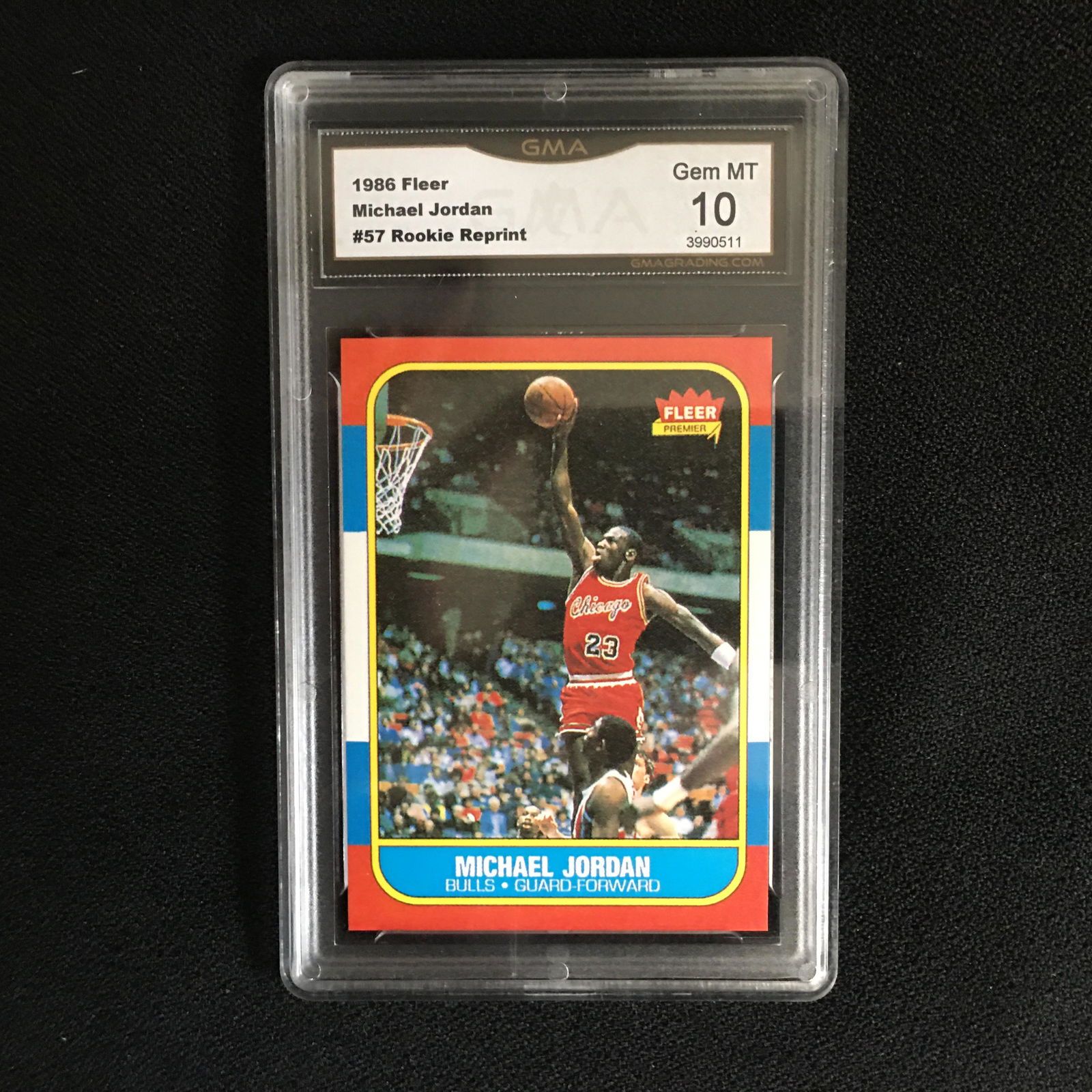 1986 FLEER #57 MICHAEL JORDAN ROOKIE REPRINT (GEM MINT (1 of 1)