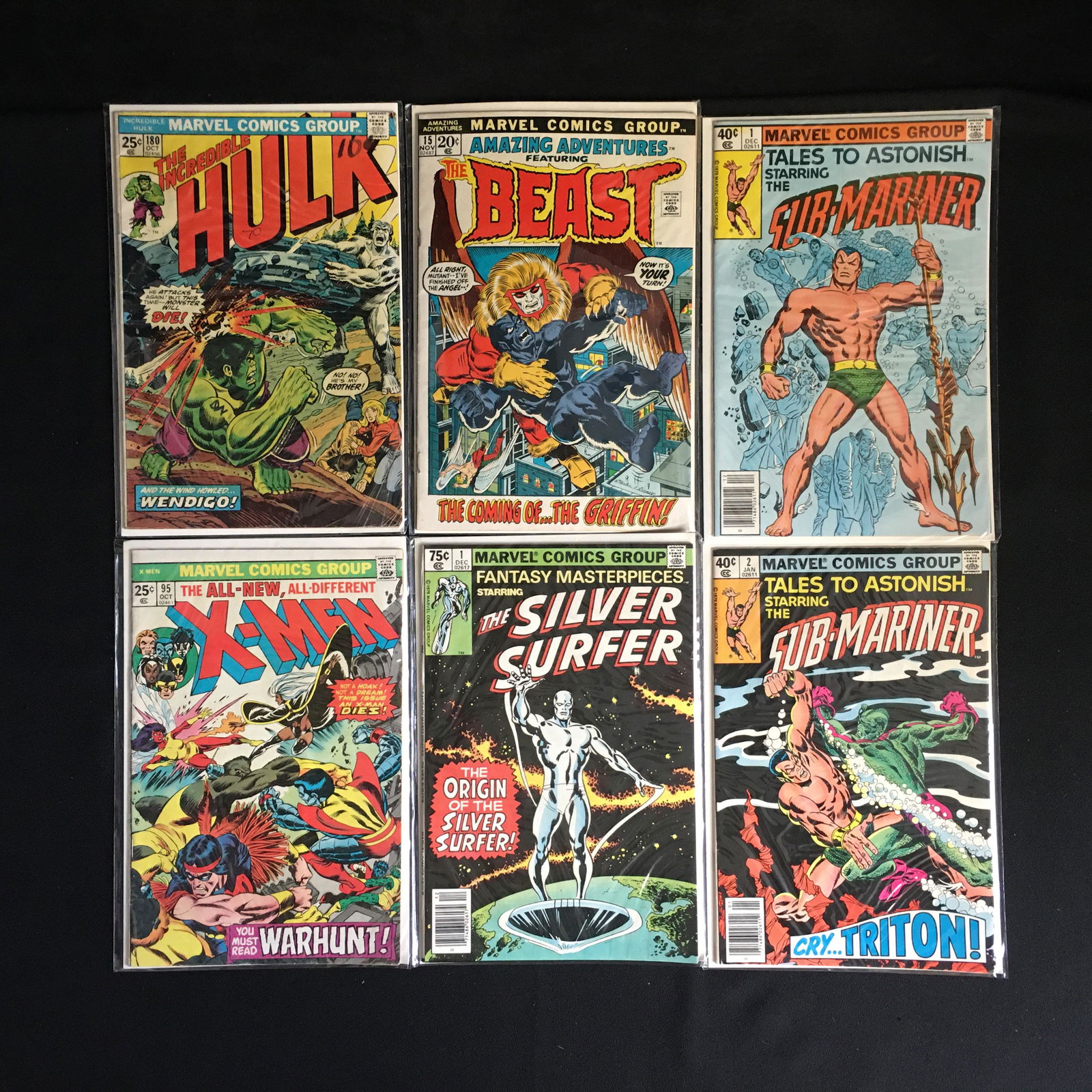 BRONZE AGE COMIC BOOK LOT ( HULK, BEAST, SILVER SURFER) (1 of 1)
