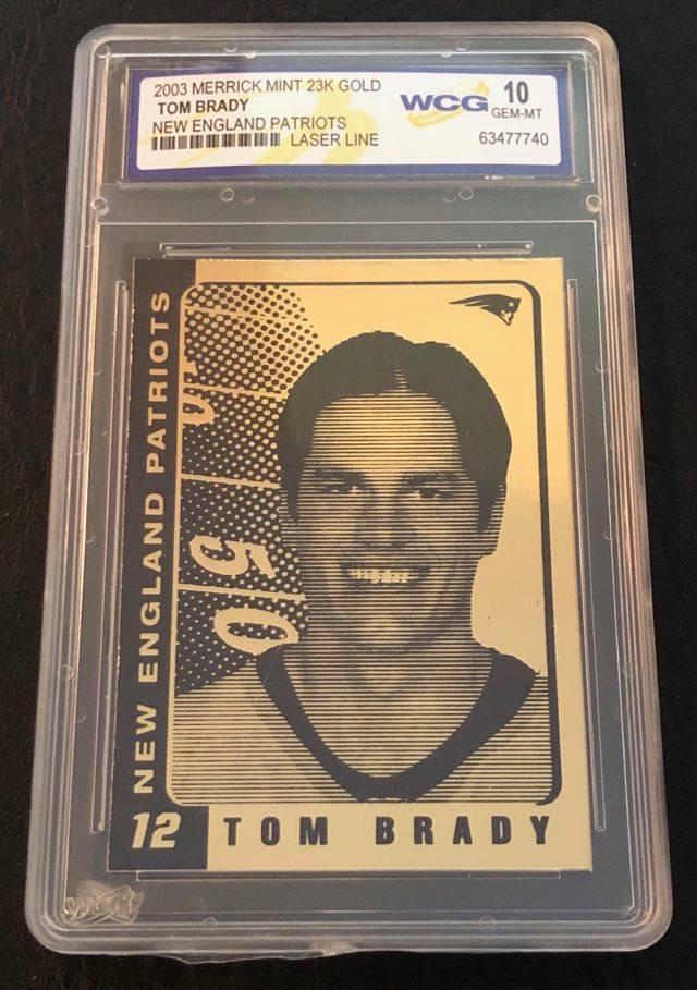 2003 MERRICK MINT 23K GOLD CARD TOM BRADY ( GEM MINT (1 of 2)