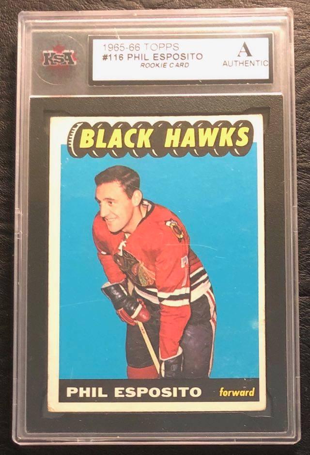 1965 TOPPS PHIL ESPOSITO ROOKIE CARD (KSA A): 1965 TOPPS PHIL ESPOSITO ROOKIE CARD (KSA A)
