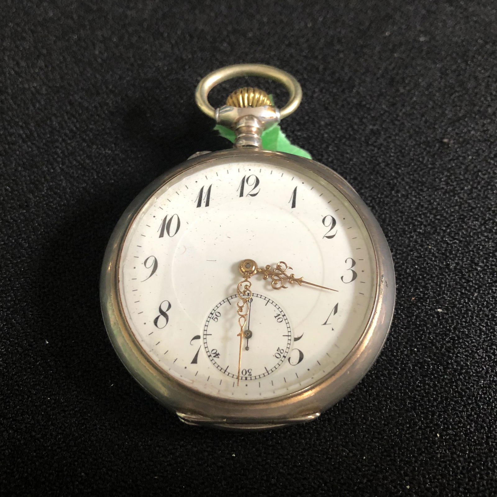 SOLID SILVER ENGLISH DOUBLE DOOR POCKET WATCH WORKING (1 of 4)