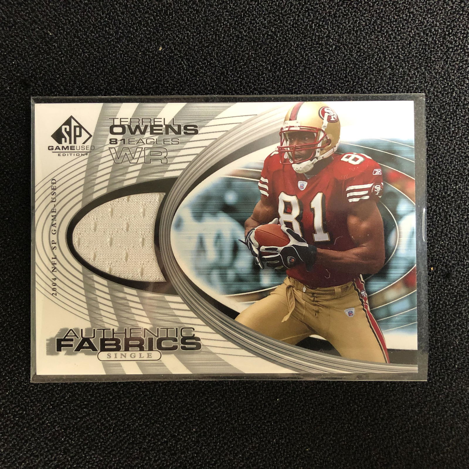 TERRELL OWENS 2004 SP GAME USED AUTHENTIC FABRICS GAME (1 of 1)