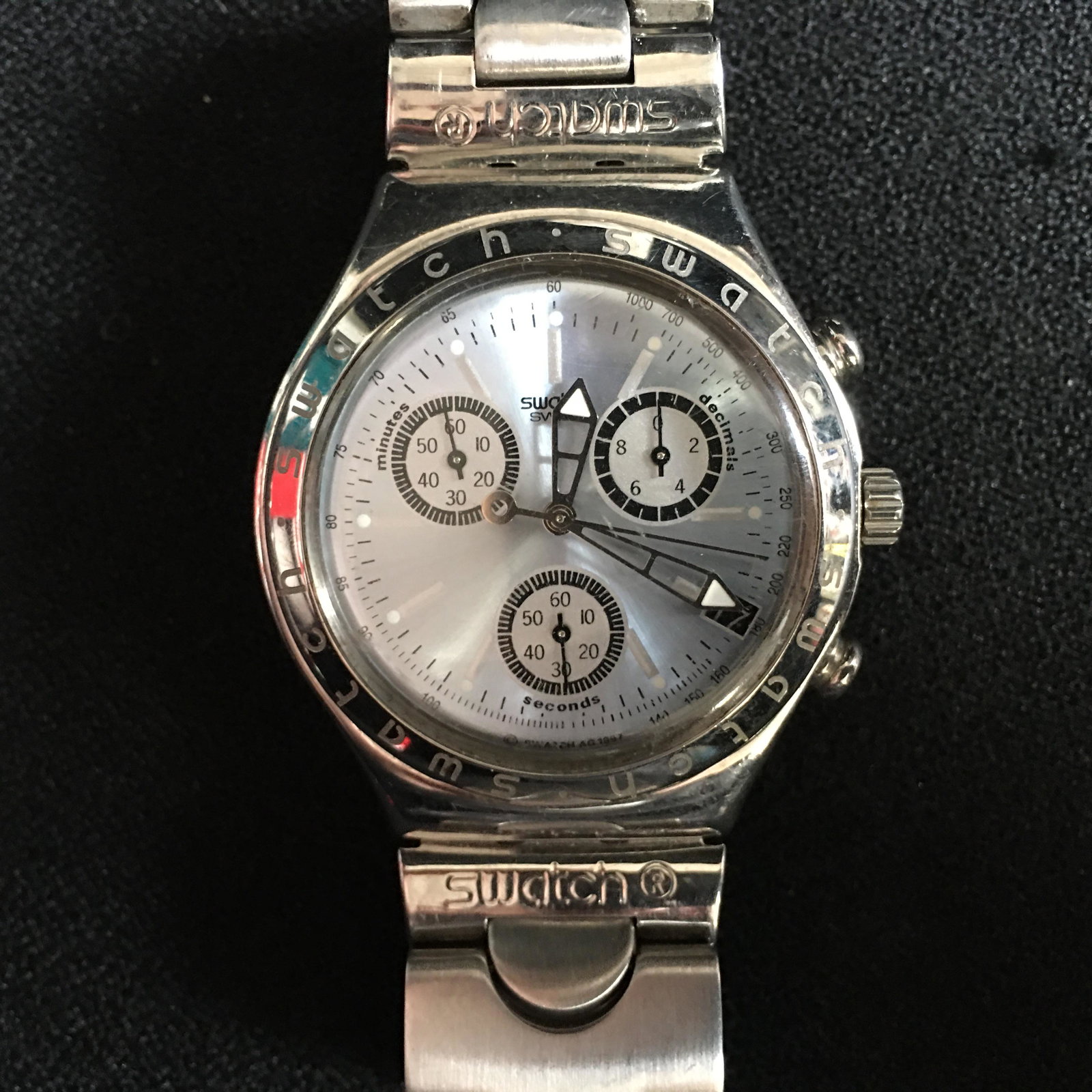 SWATCH IRONY STAINLESS STEEL WRIST WATCH: SWATCH IRONY STAINLESS STEEL WRIST WATCH