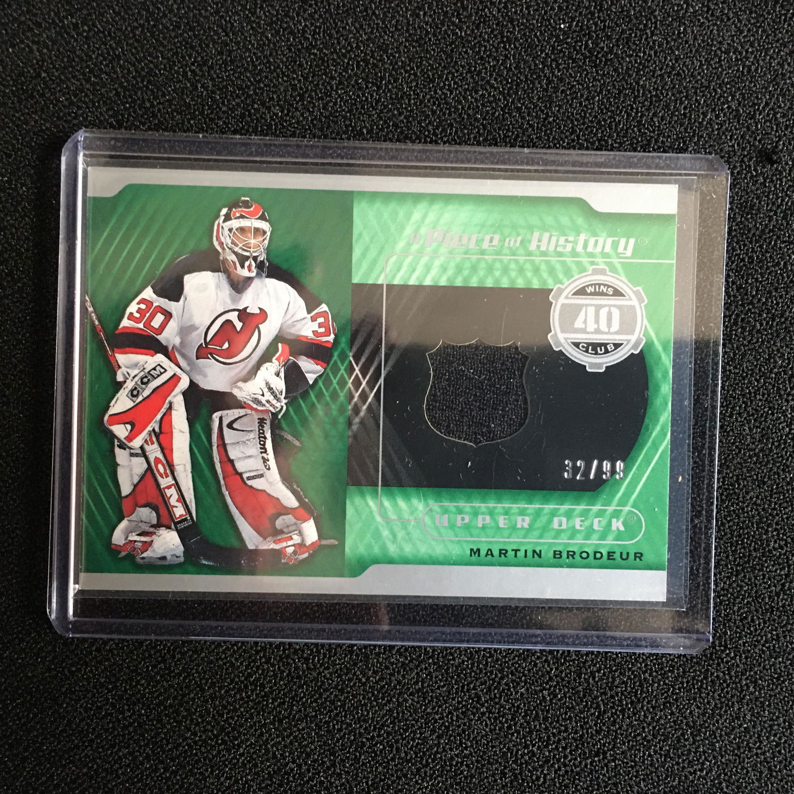 2019-20 SP GAME USED MARTIN BRODEUR A PIECE OF HISTORY (1 of 2)