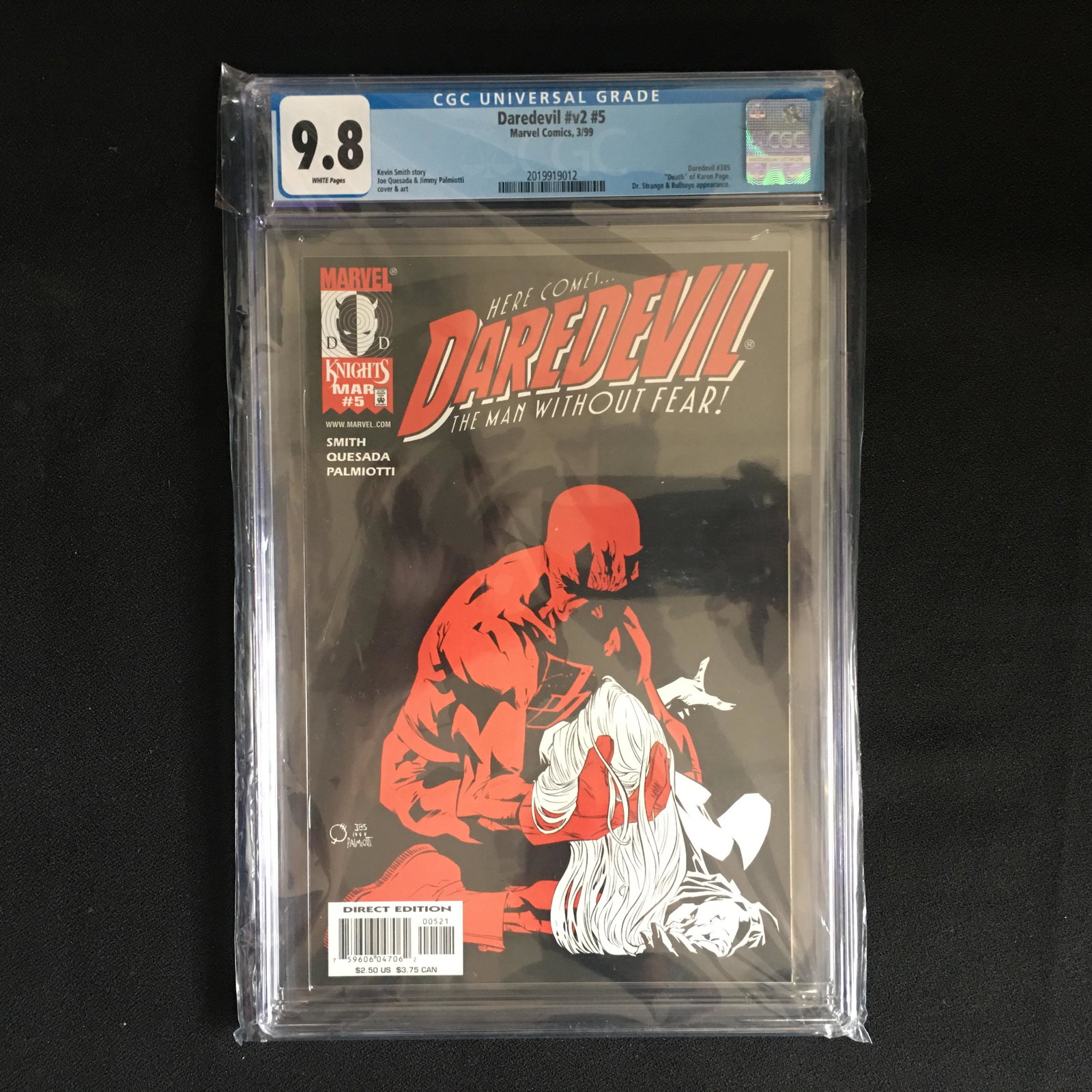 1999 MARVEL COMICS DAREDEVIL V2 NO.5 CGC 9.8 (1 of 1)