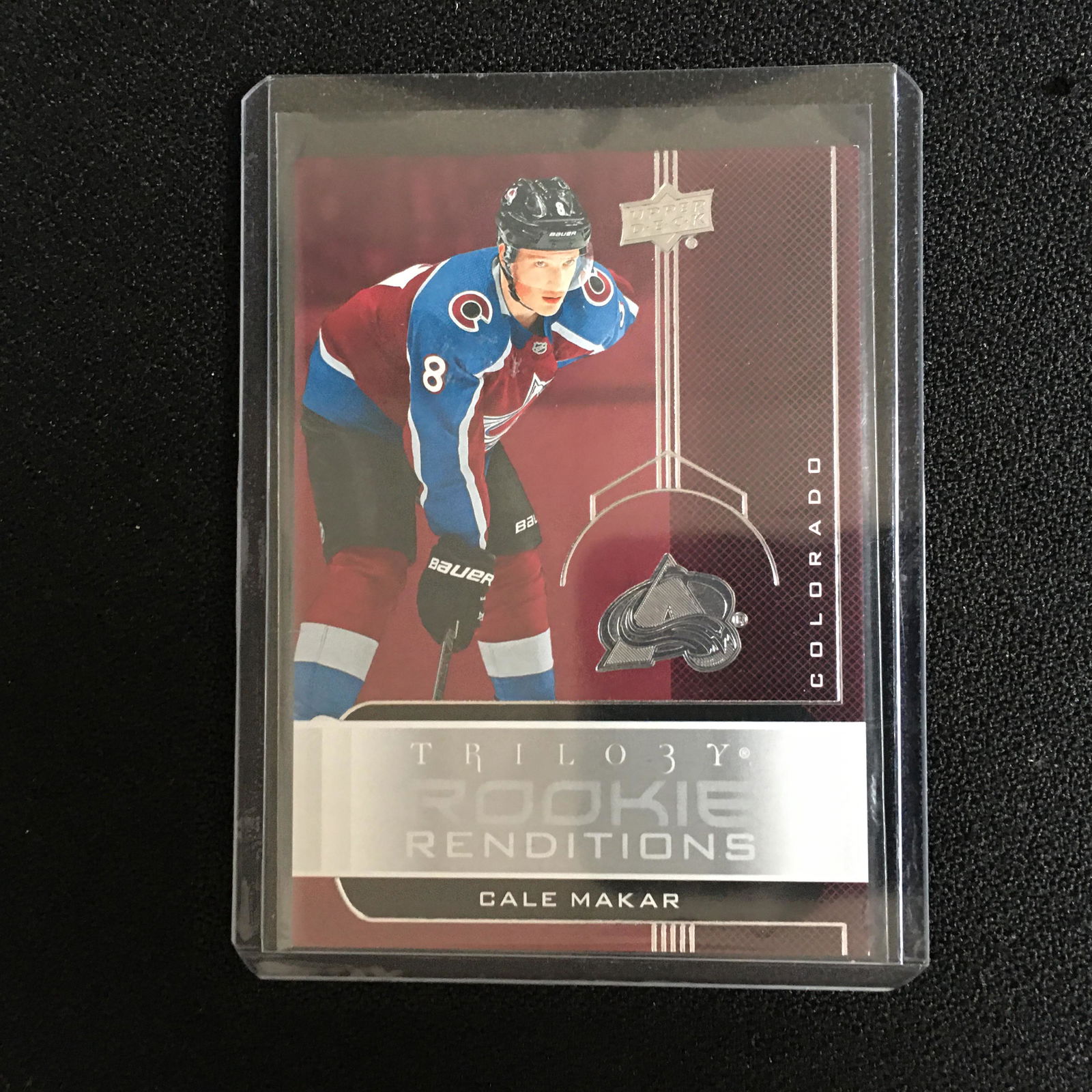 2019-20 UPPER DECK TRILOGY CALE MAKAR ROOKIE RENDITIONS: 2019-20 UPPER DECK TRILOGY CALE MAKAR ROOKIE RENDITIONS JERSEY #RR-1