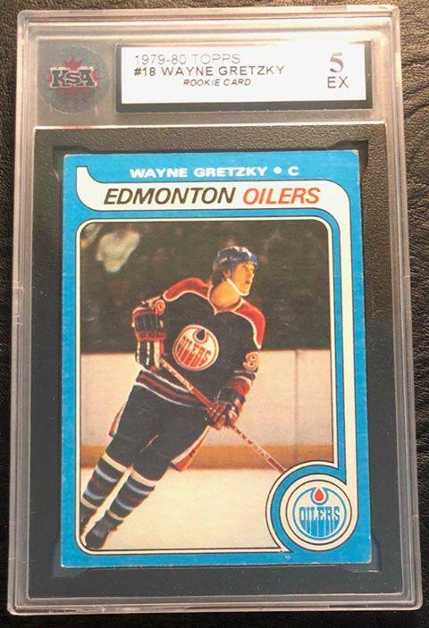 1979-80 TOPPS #18 WAYNE GRETZKY Rookie Card (5 EX): 1979-80 TOPPS #18 WAYNE GRETZKY Rookie Card (5 EX)