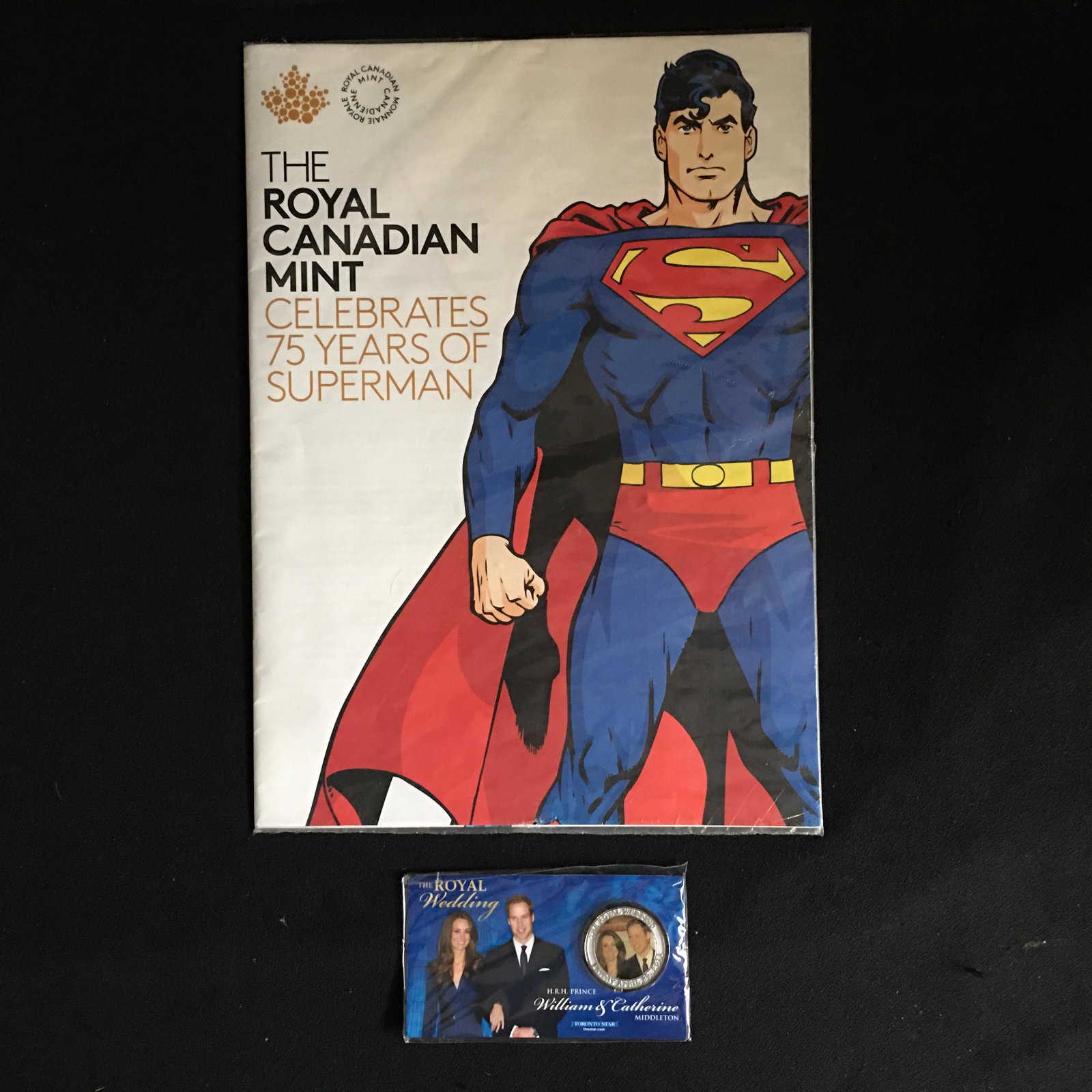 THE ROYAL CANADIAN MINT CELEBRATES 75 YEARS OF SUPERMAN: THE ROYAL CANADIAN MINT CELEBRATES 75 YEARS OF SUPERMAN w/ THE ROYAL WEDDING COIN