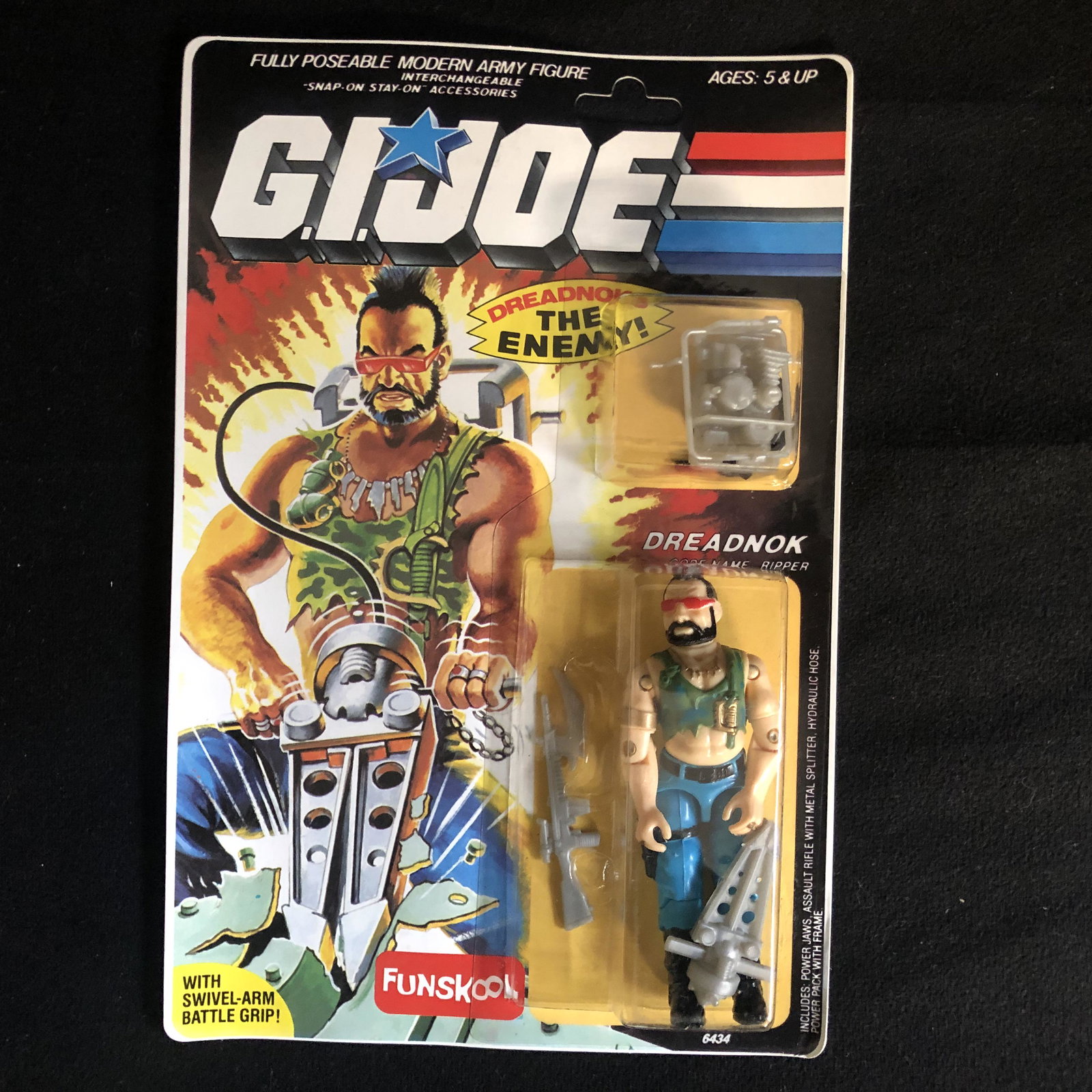FUNSKOOL G.I.JOE RIPPER DREADNOK ARMY FIGURE (RUSSIAN: FUNSKOOL G.I.JOE RIPPER DREADNOK ARMY FIGURE (RUSSIAN CARD)