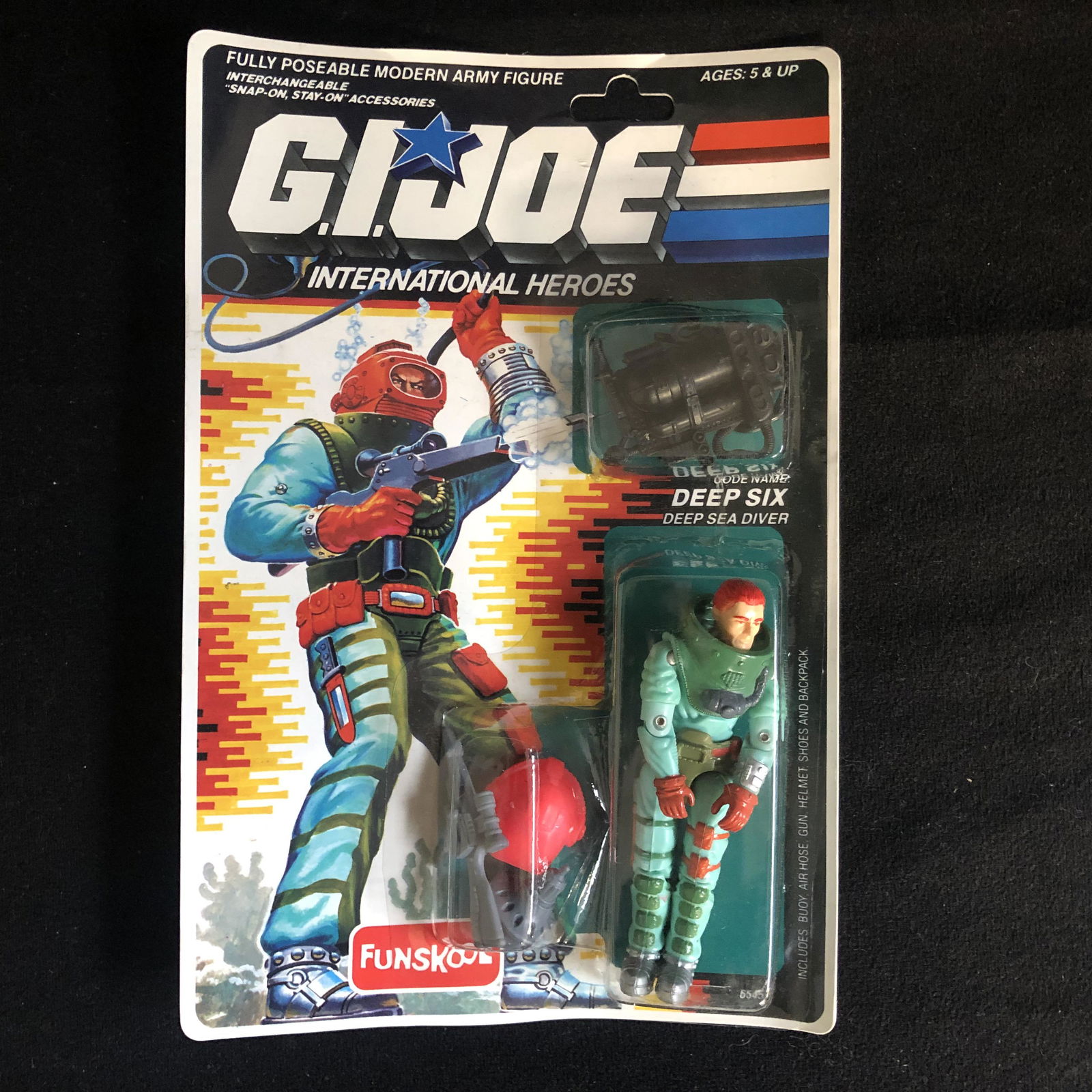FUNSKOOL G.I.JOE DEEP SIX DEEP SEA DIVER ARMY FIGURE (1 of 2)