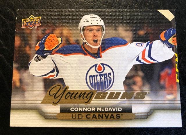 2015 UPPER DECK CANVAS YOUNG GUNS CONNOR McDAVID (1 of 2)