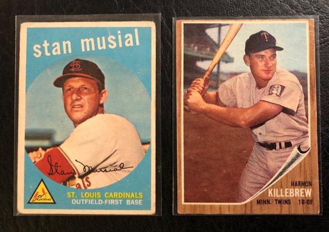 1950S TOPPS BASEBALL STAR CARD LOT ( MUSIAL/ KILLEBREW) (1 of 2)