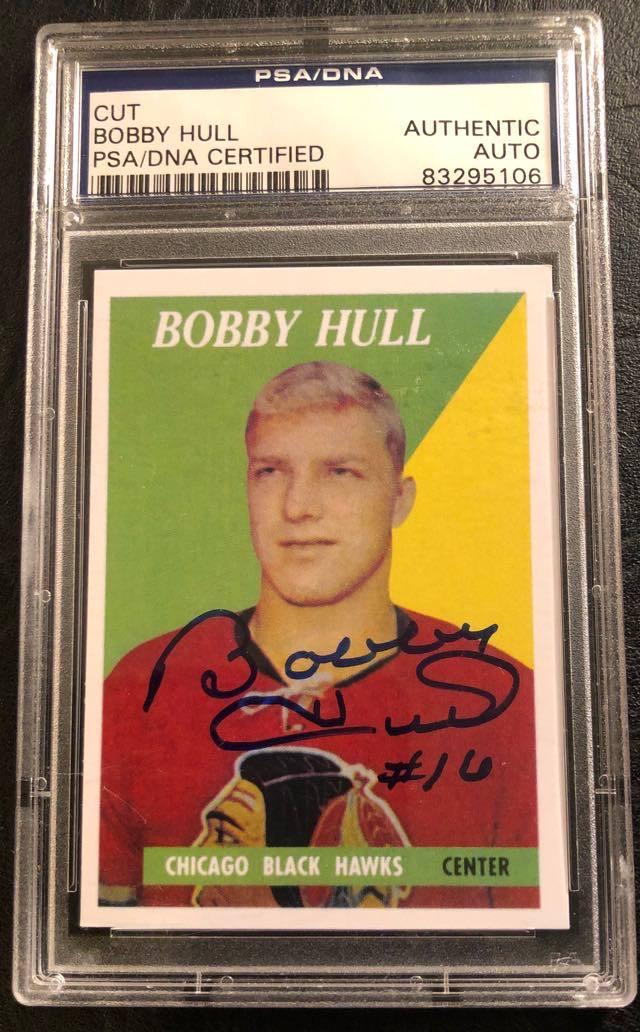 CUT BOBBY HULL AUTHENTIC AUTO (PSA/ DNA CERTIFIED) (1 of 2)