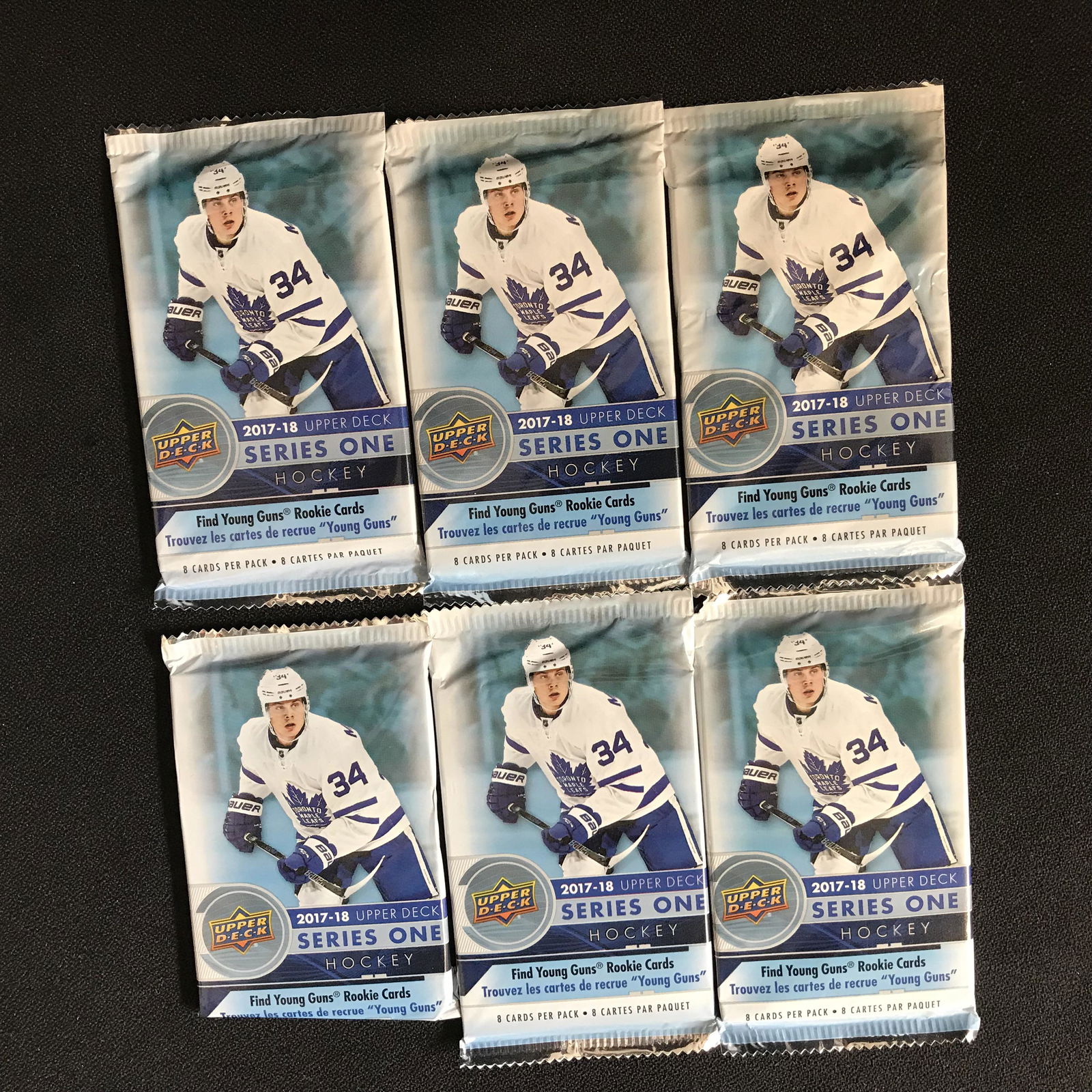 2017-18 UPPER DECK SERIES ONE HOCKEY CARD PACKS LOT (1 of 1)