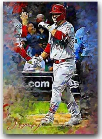 MIKE TROUT #55 SKETCH CARD LIMITED 31/50 Signed by EDWA (1 of 2)