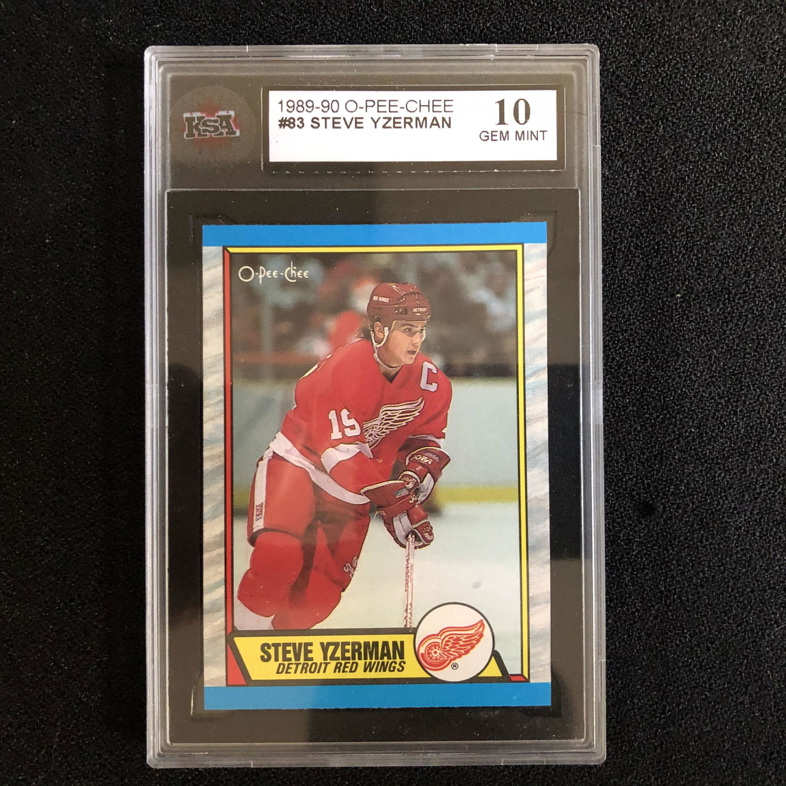 1989-90 O-PEE-CHEE #83 STEVE YZERMAN (10 GEM MINT) (1 of 1)