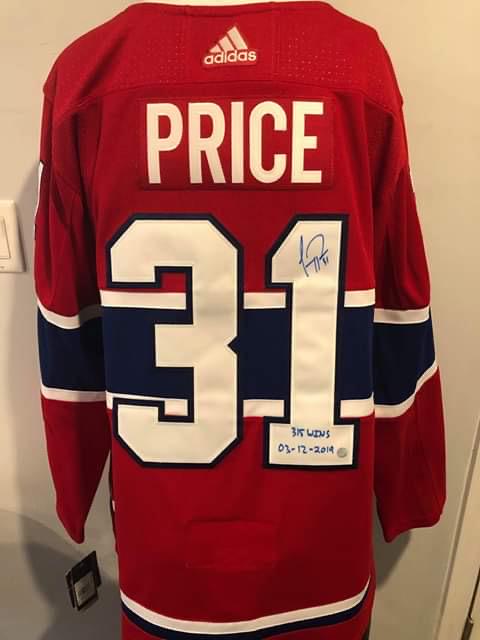 CAREY PRICE SIGNED ADIDAS CANADIENS JERSEY (AJ SPORTS): CAREY PRICE SIGNED ADIDAS CANADIENS JERSEY (AJ SPORTS)