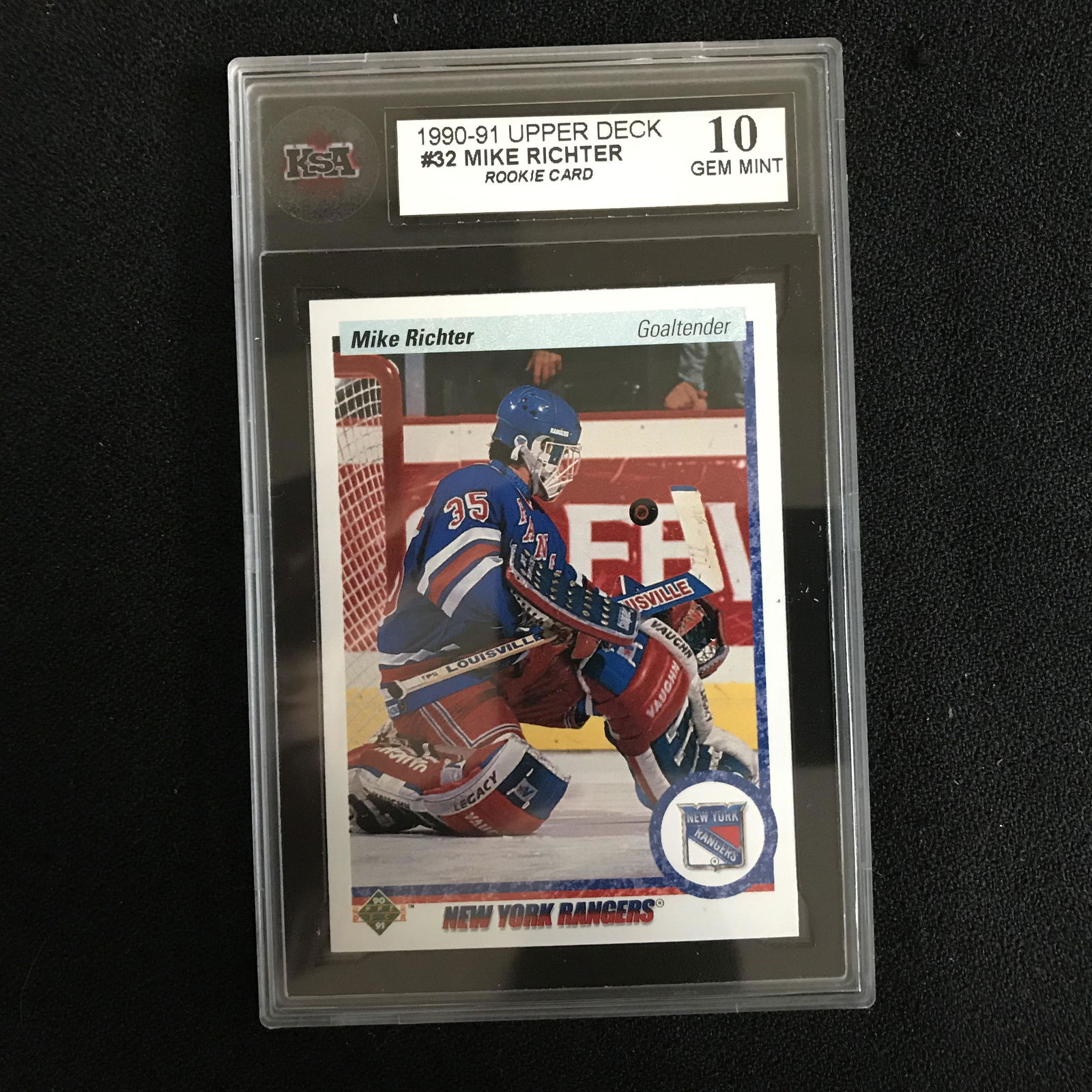 1990-91 UPPER DECK #32 MIKE RICHTER Rookie Card (10 GEM (1 of 1)