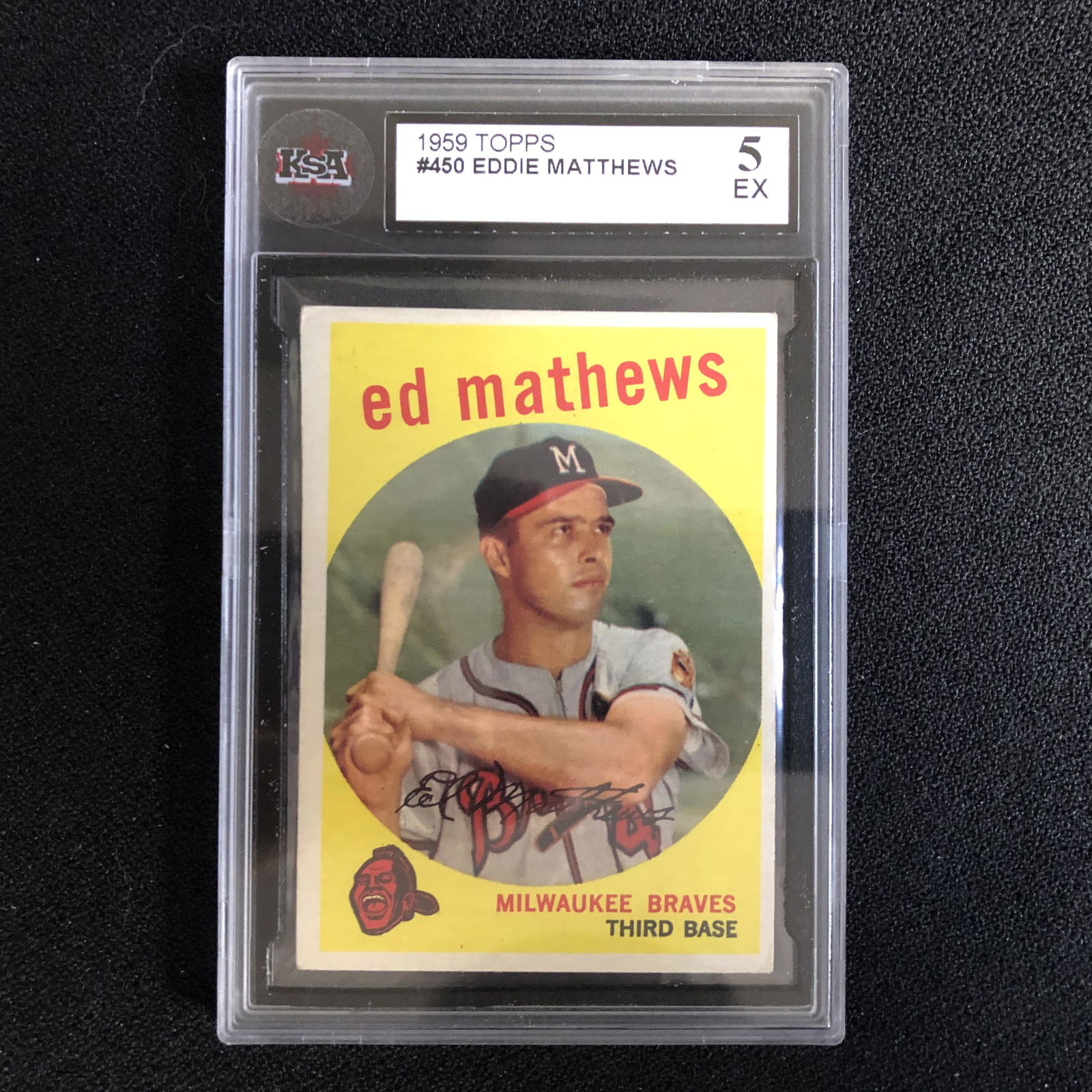 1959 TOPPS #450 EDDIE MATTHEWS (5 EX) (1 of 2)