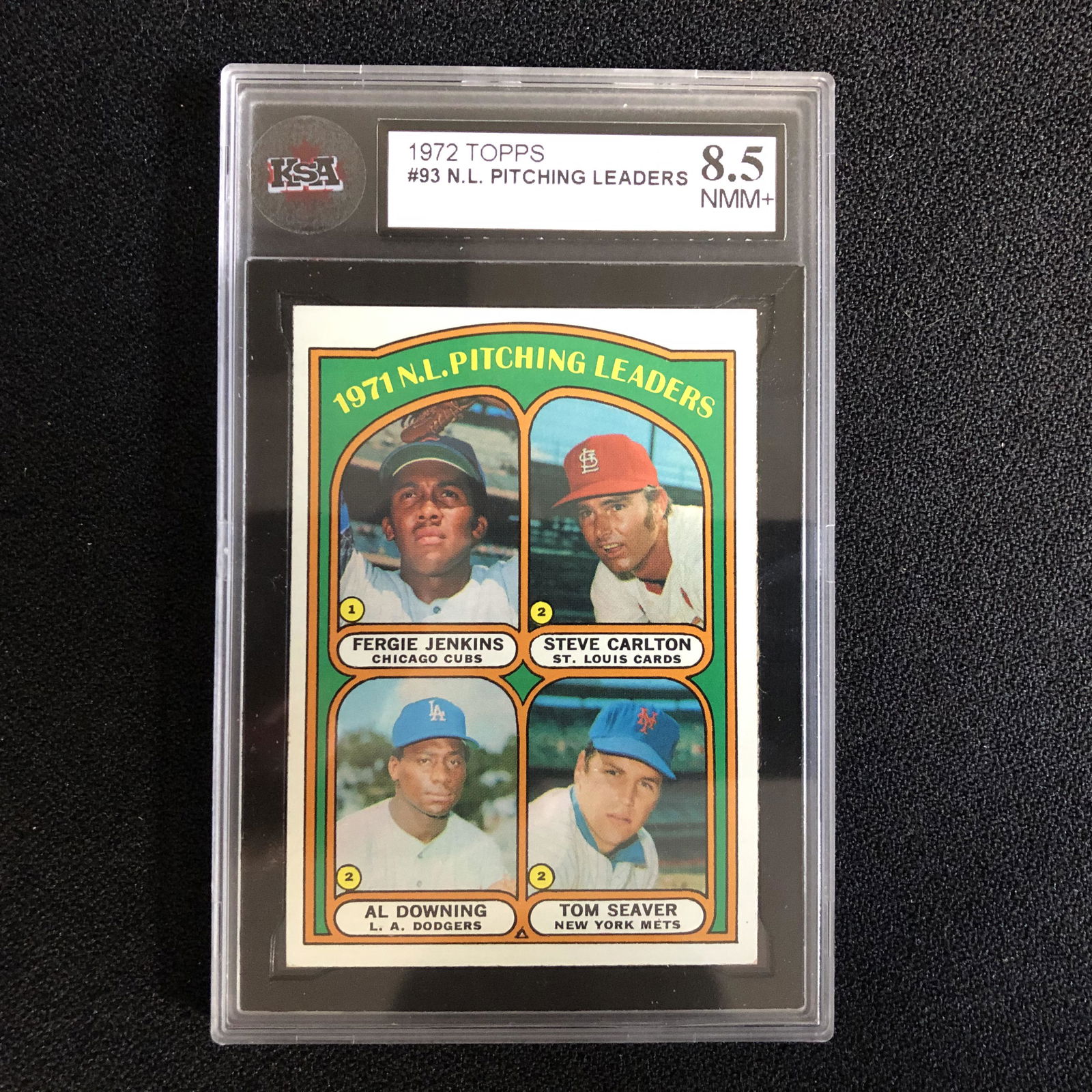 1972 TOPPS #93 N.L PITCHING LEADERS (8.5 NMM+) (1 of 2)