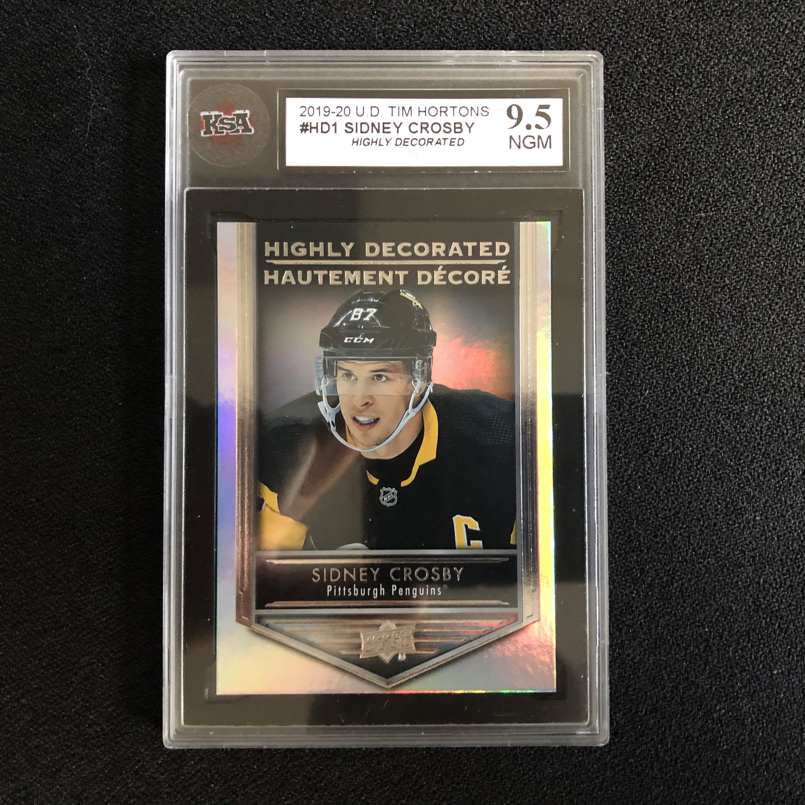 2019-20 UD TIM HORTONS #HD1 SIDNEY CROSBY Highly: 2019-20 UD TIM HORTONS #HD1 SIDNEY CROSBY Highly Decorated (9.5 NGM)