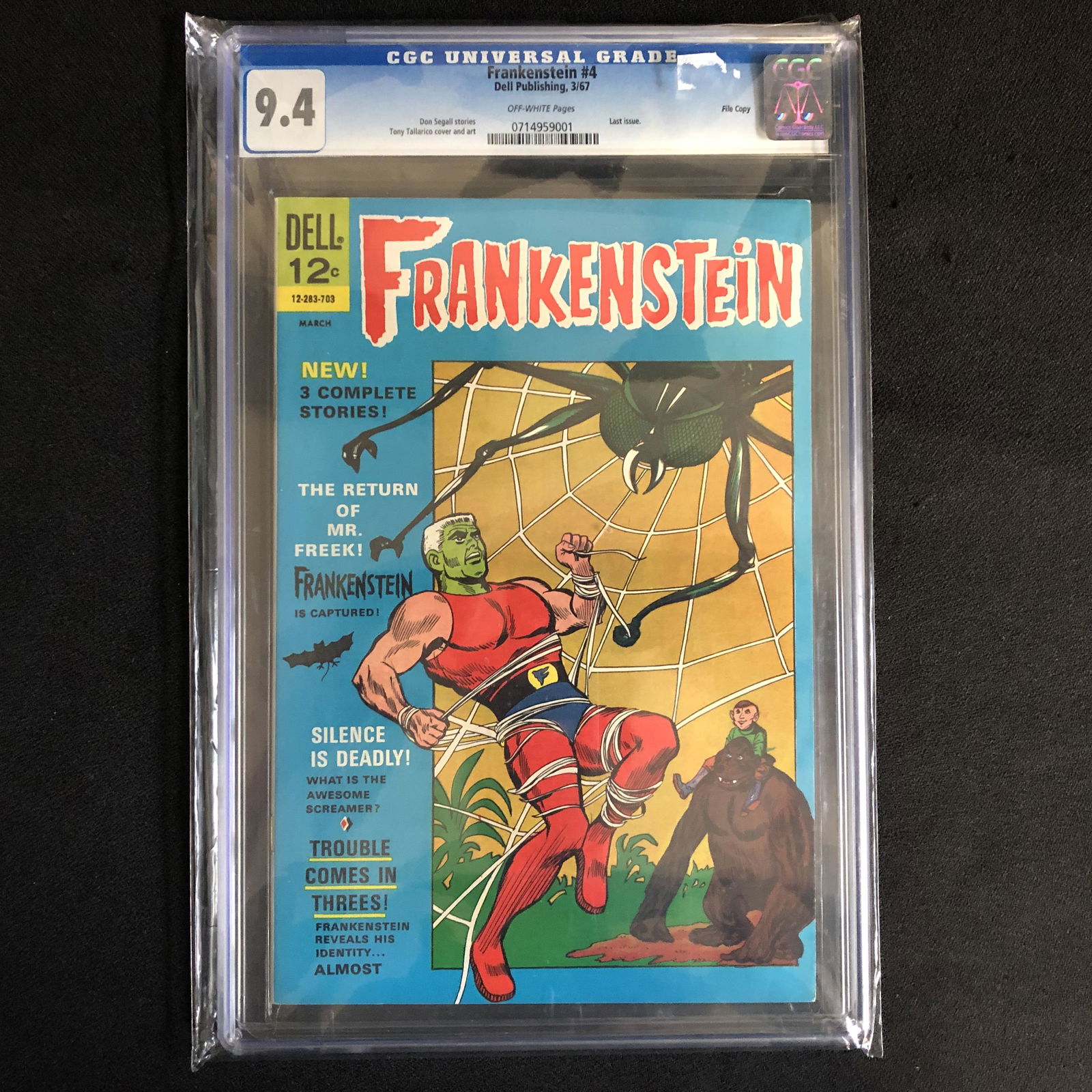 FRANKENSTEIN #4 (DELL COMICS) 1967 -CGC 9.4- (1 of 1)