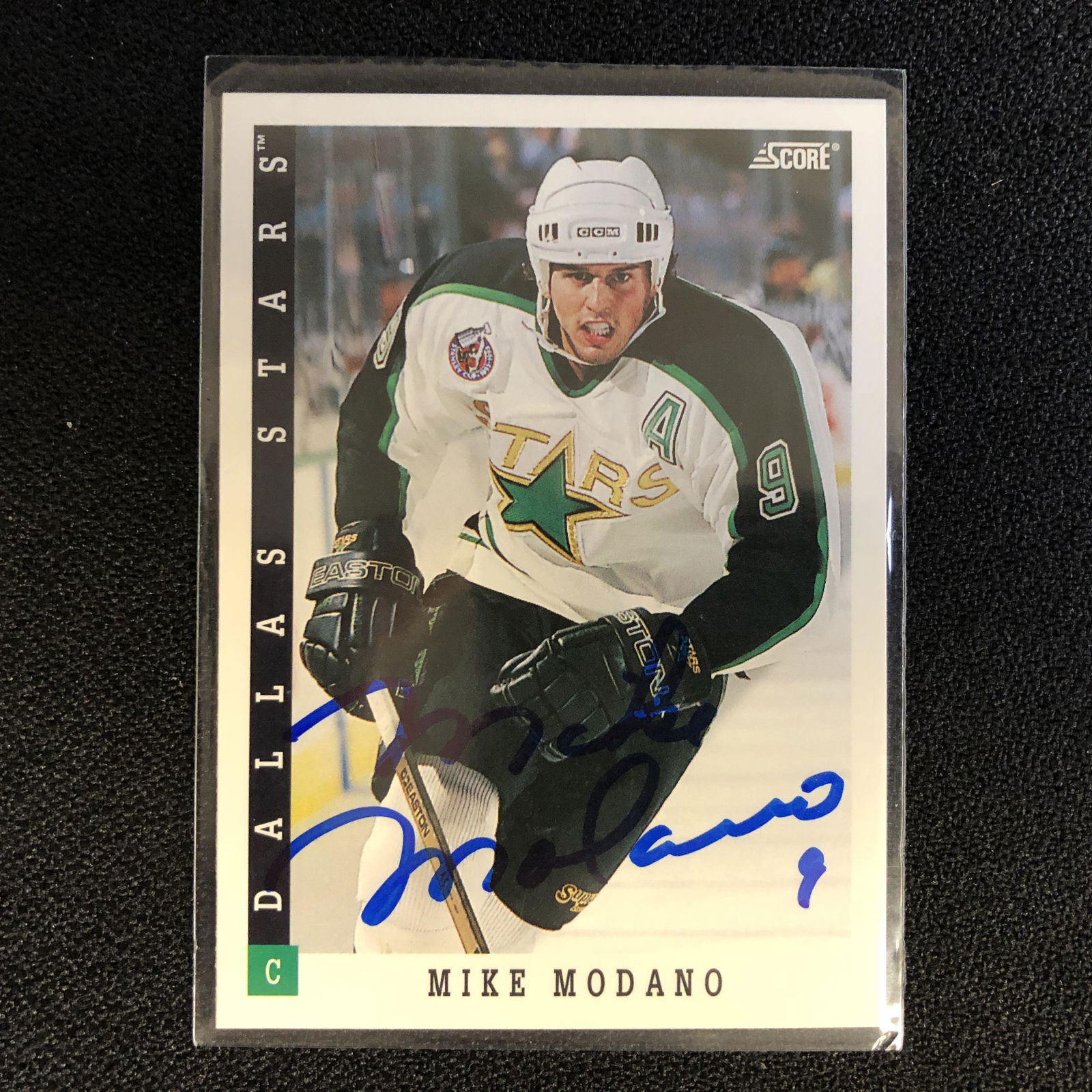 MIKE MODANO SIGNED SCORE HOCKEY CARD (1 of 1)