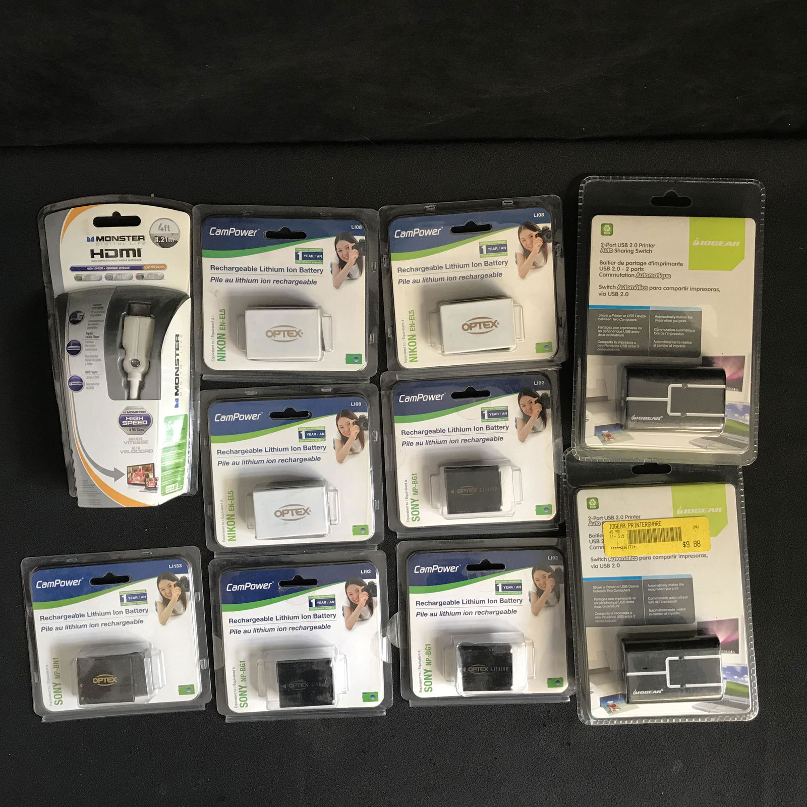 MONSTER CABLES/ CAMERA ACCESSORIES LOT (1 of 1)