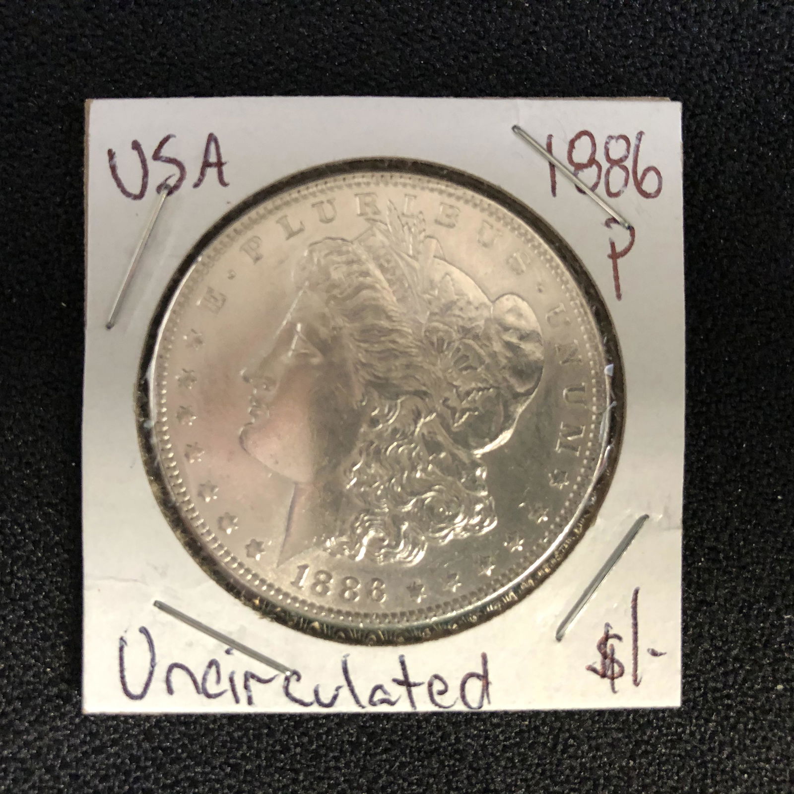 1886 USA MORGAN SILVER DOLLAR (P) UNCIRCULATED (1 of 2)