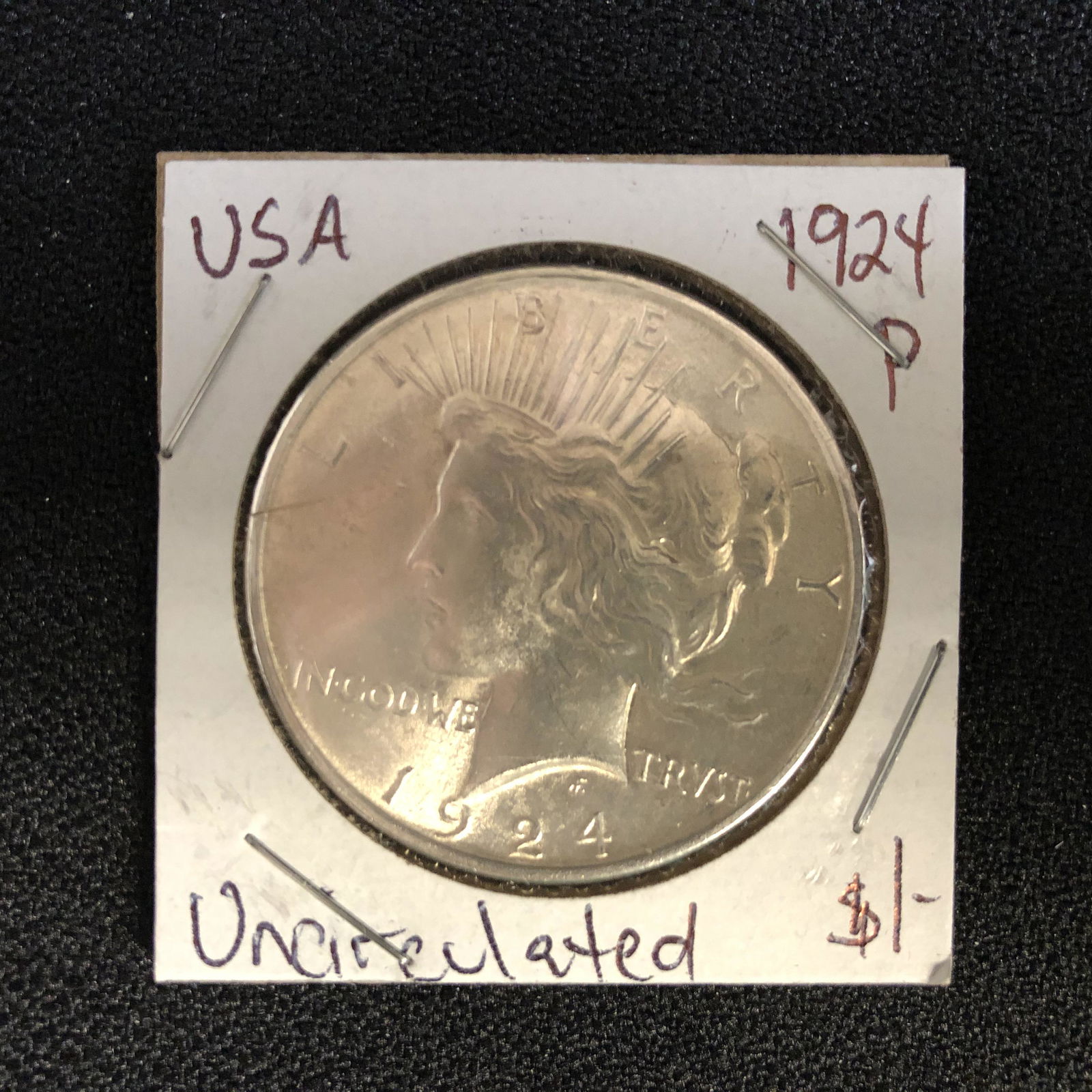 1924 PEACE SILVER DOLLAR (P) UNCIRCULATED (1 of 2)