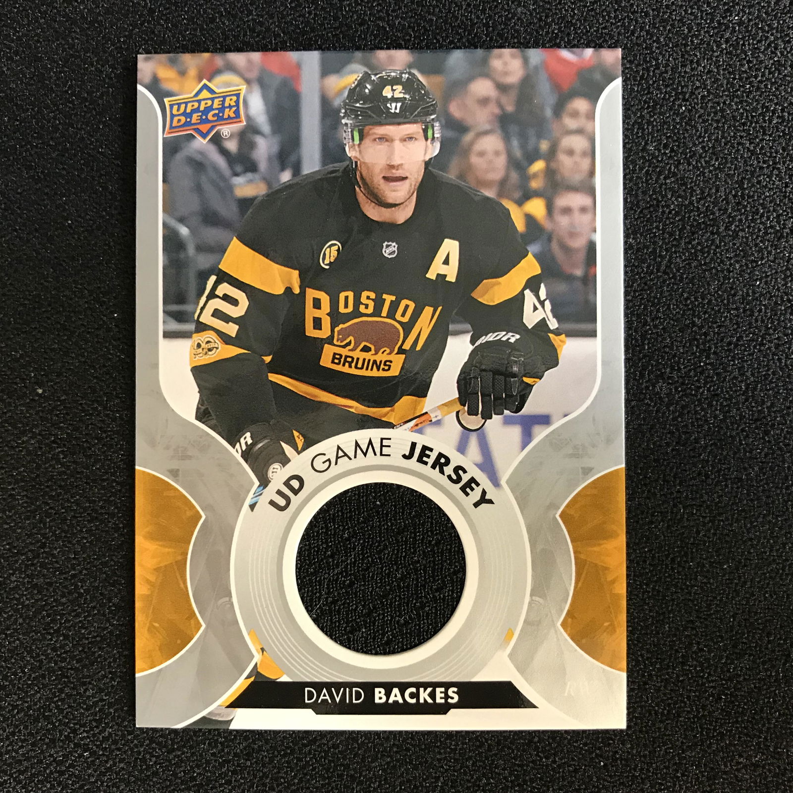 2017-18 UPPER DECK UD GAME JERSEY DAVID BACKES GJ-BA (1 of 1)