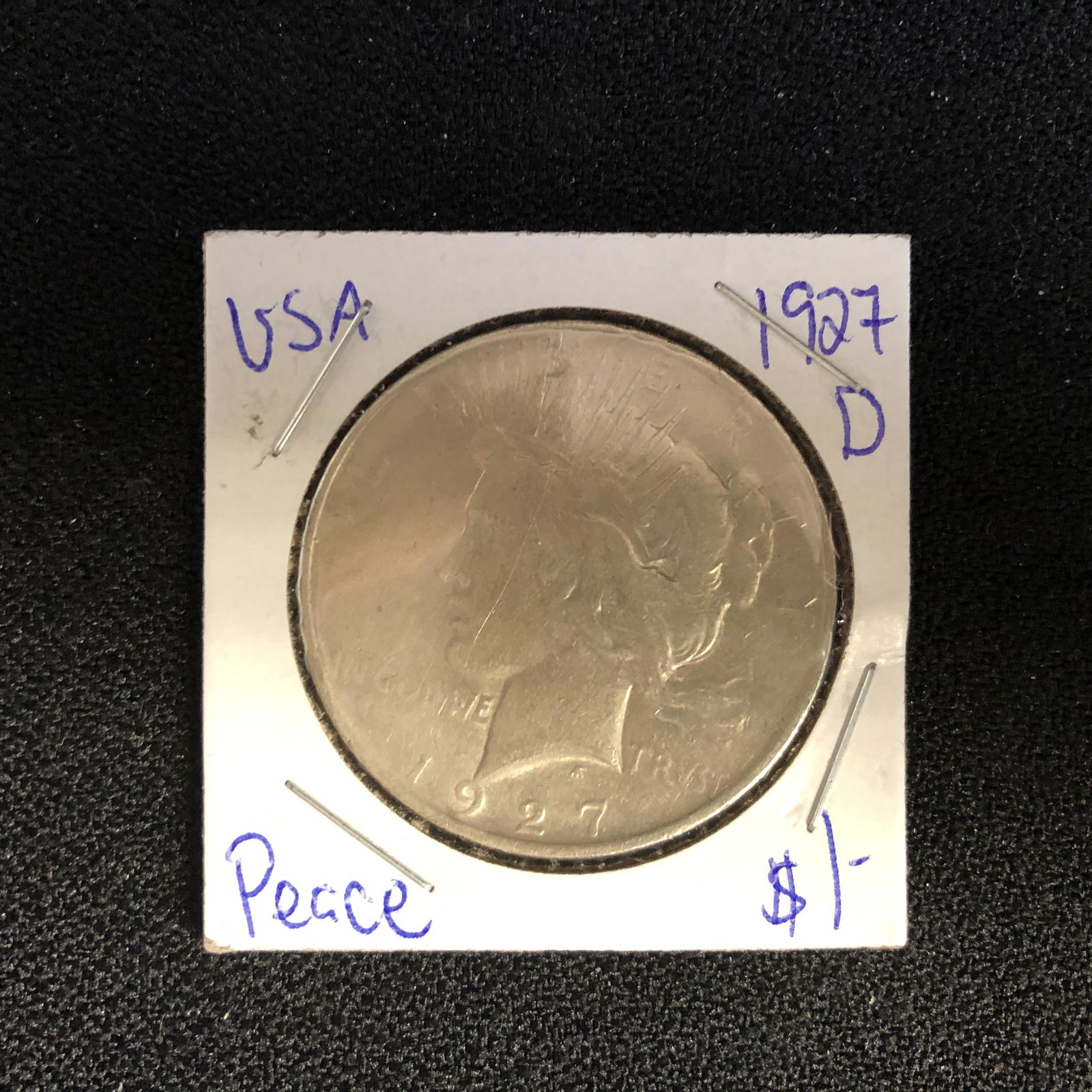 1927 USA PEACE SILVER DOLLAR (DENVER MINTED) (1 of 2)