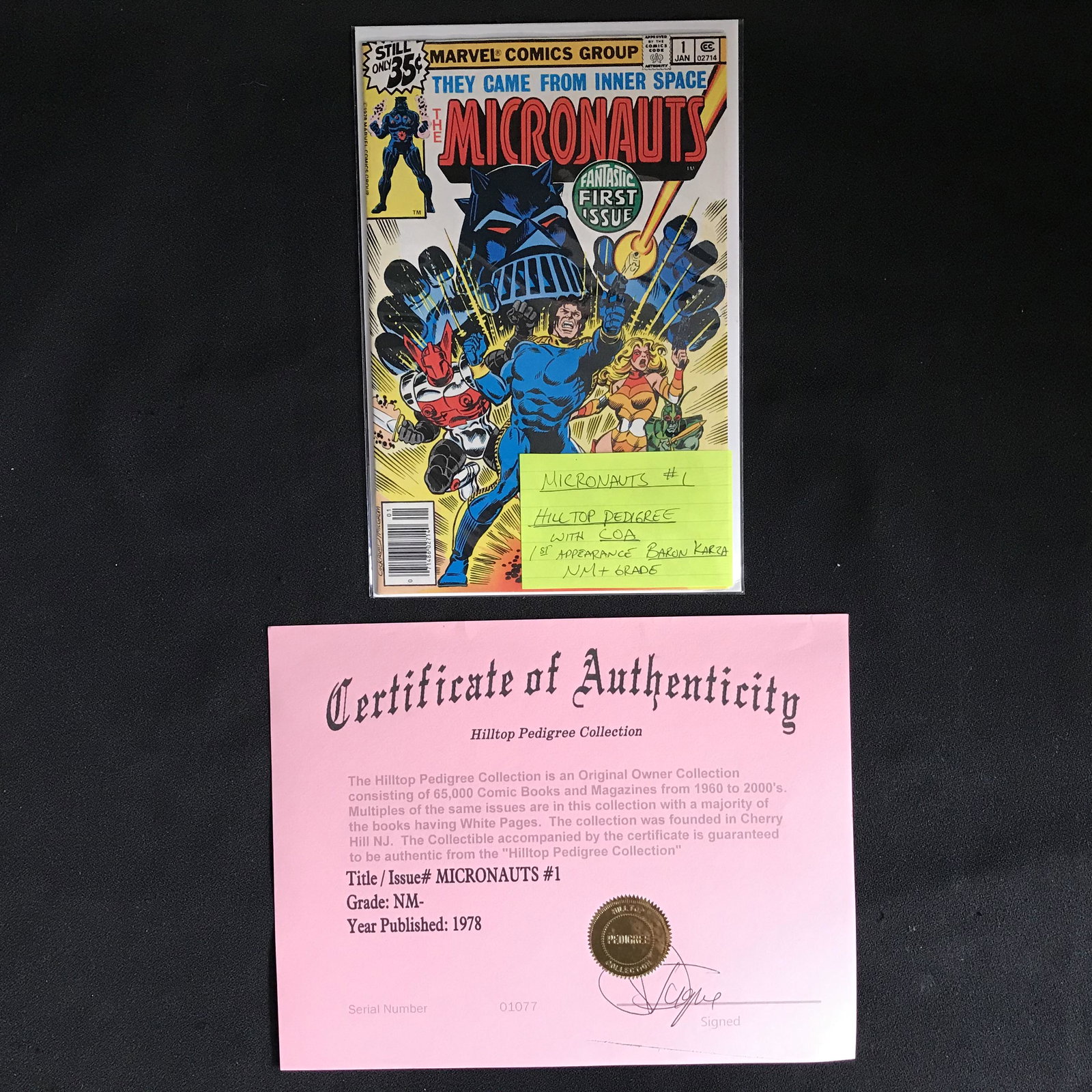 The MICRONAUTS #1 (MARVEL COMICS) HillTop Pedigree w/ (1 of 1)
