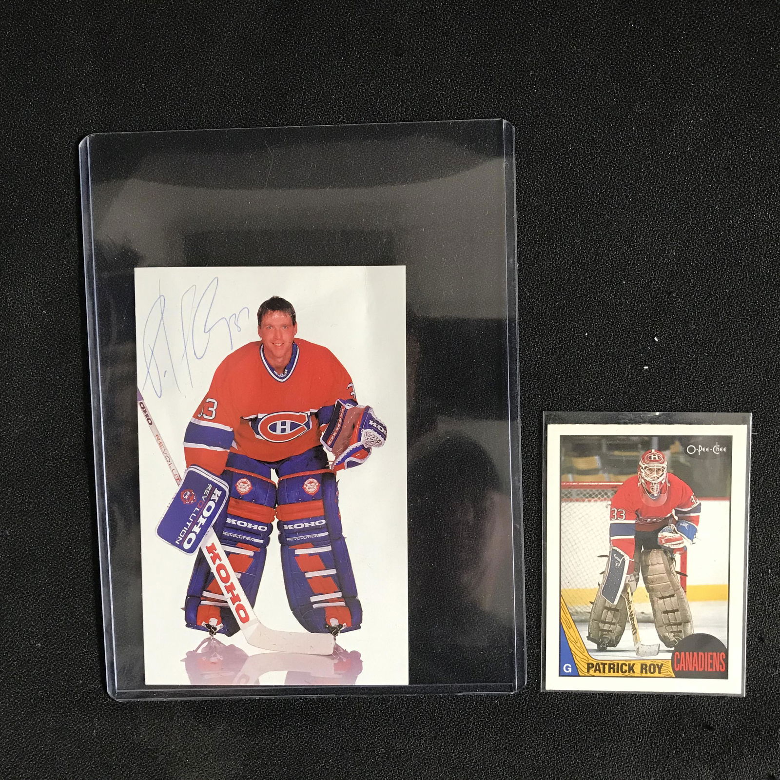 PATRICK ROY HOCKEY CARD LOT (ONE AUTOGRAPHED) (1 of 2)