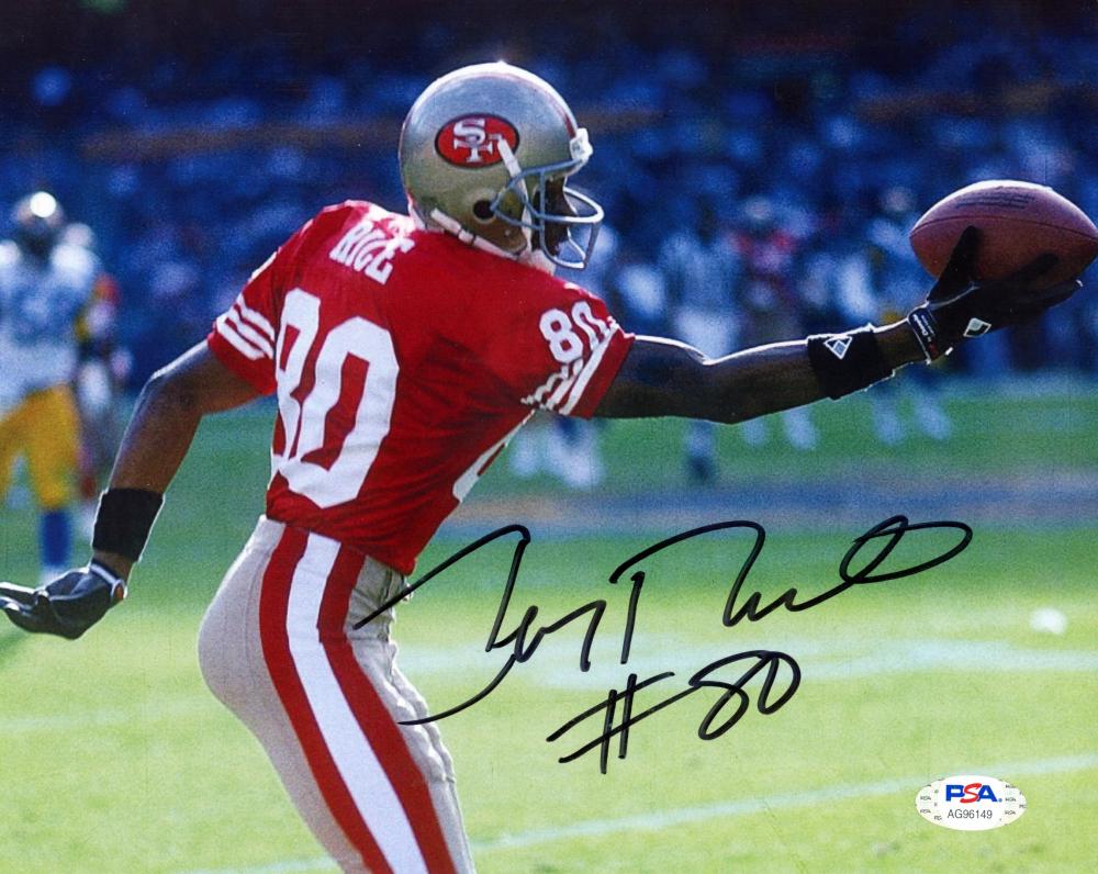 Jerry Rice Signed 49ers 16x20 Photo (PSA COA) (1 of 2)