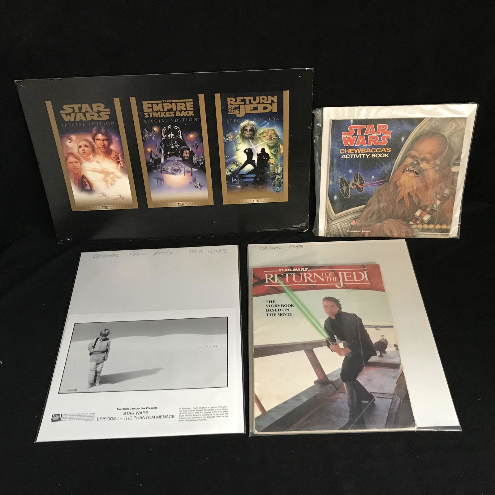 STAR WARS COLLECTIBLES LOT (PRESS PHOTO, STORY BOOK...) (1 of 1)