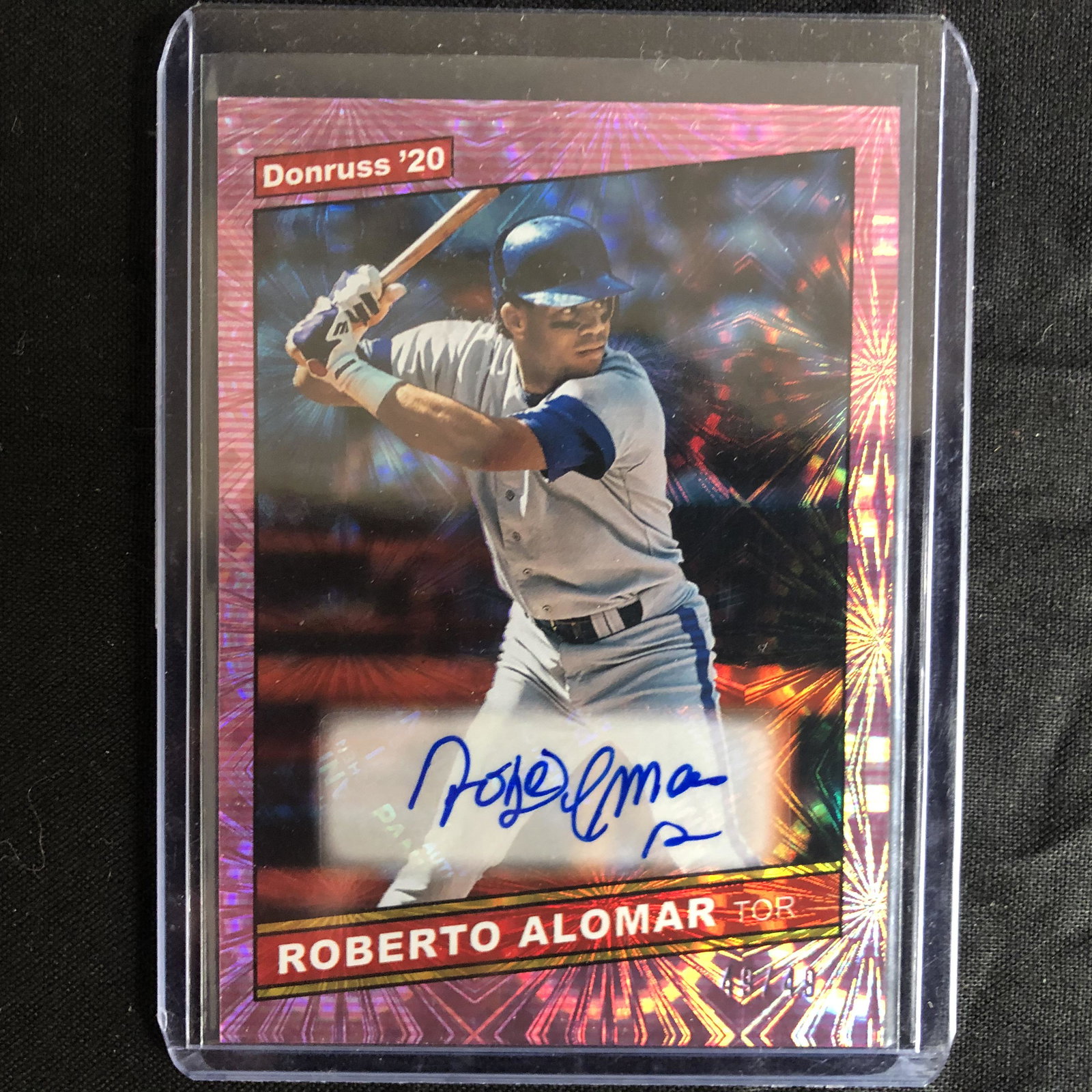2020 Donruss Retro 1986 Signatures Roberto Alomar #86s-: 2020 Donruss Retro 1986 Signatures Roberto Alomar #86s-ra