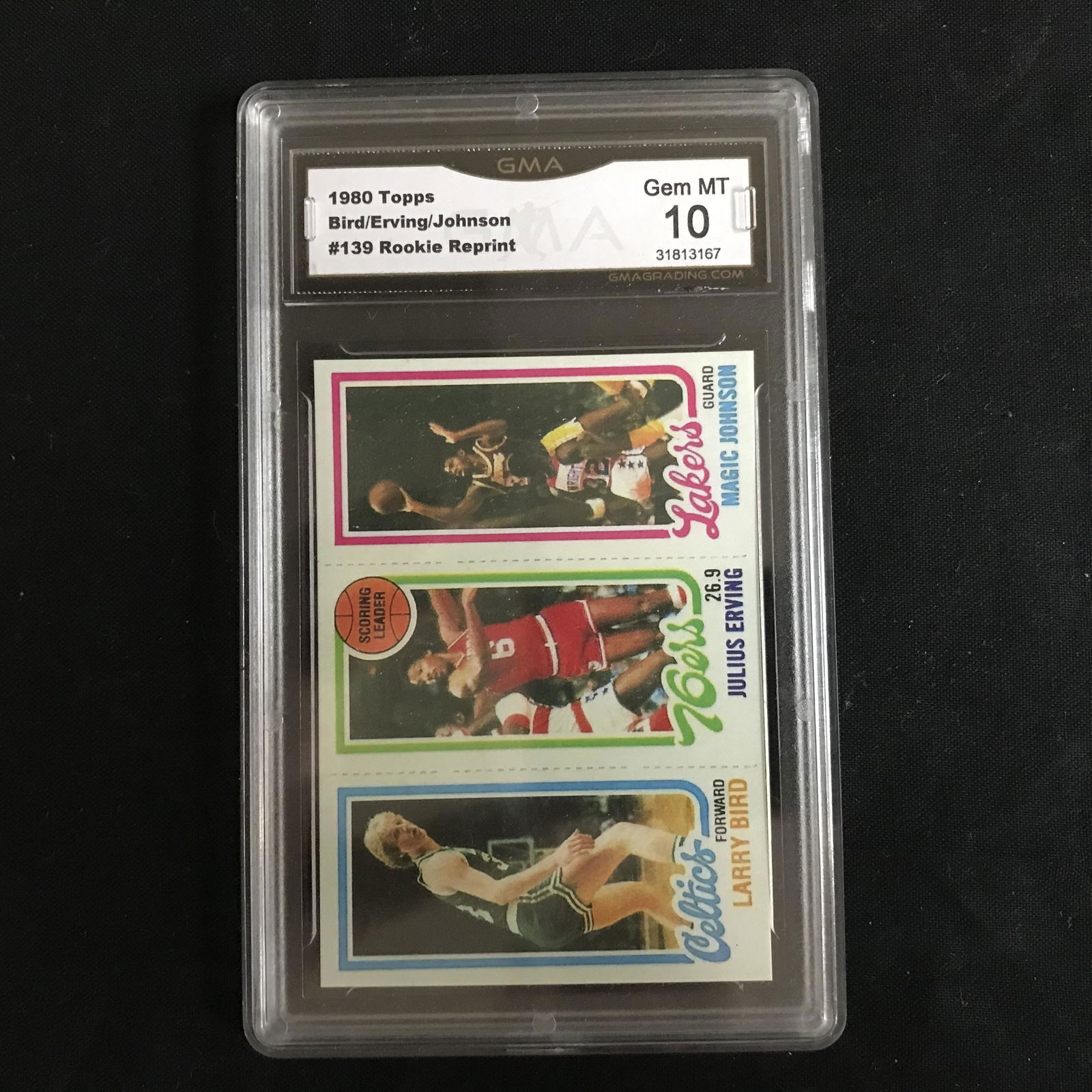 1980 TOPPS BIRD/ ERVING/ JOHNSON #139 Rookie Reprint (1 of 1)