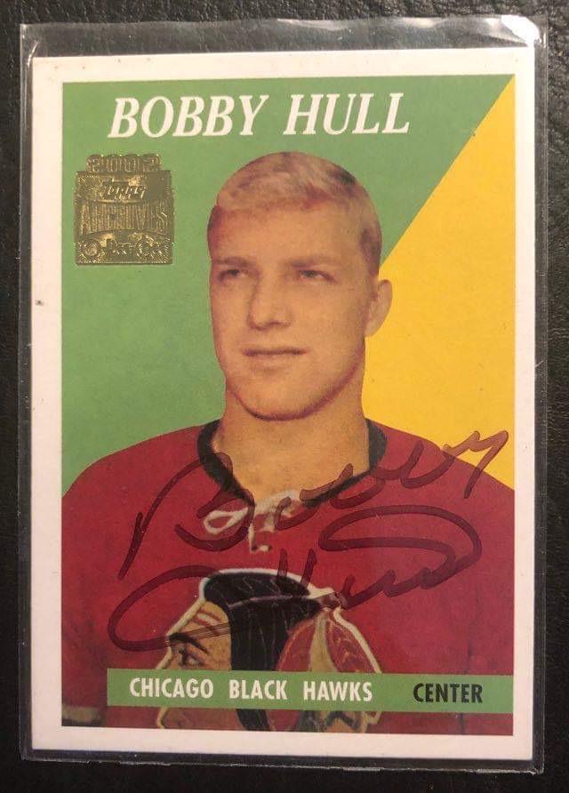1958 TOPPS #66 BOBBY HULL RC Signed (1 of 2)