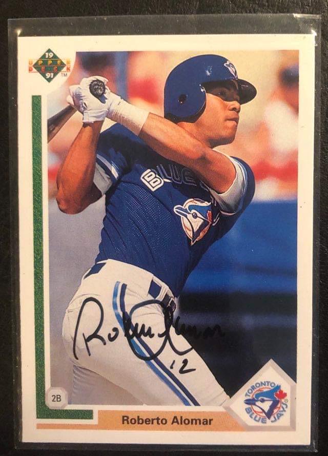 SIGNED 1991 Upper Deck #763 Roberto Alomar: SIGNED 1991 Upper Deck #763 Roberto Alomar