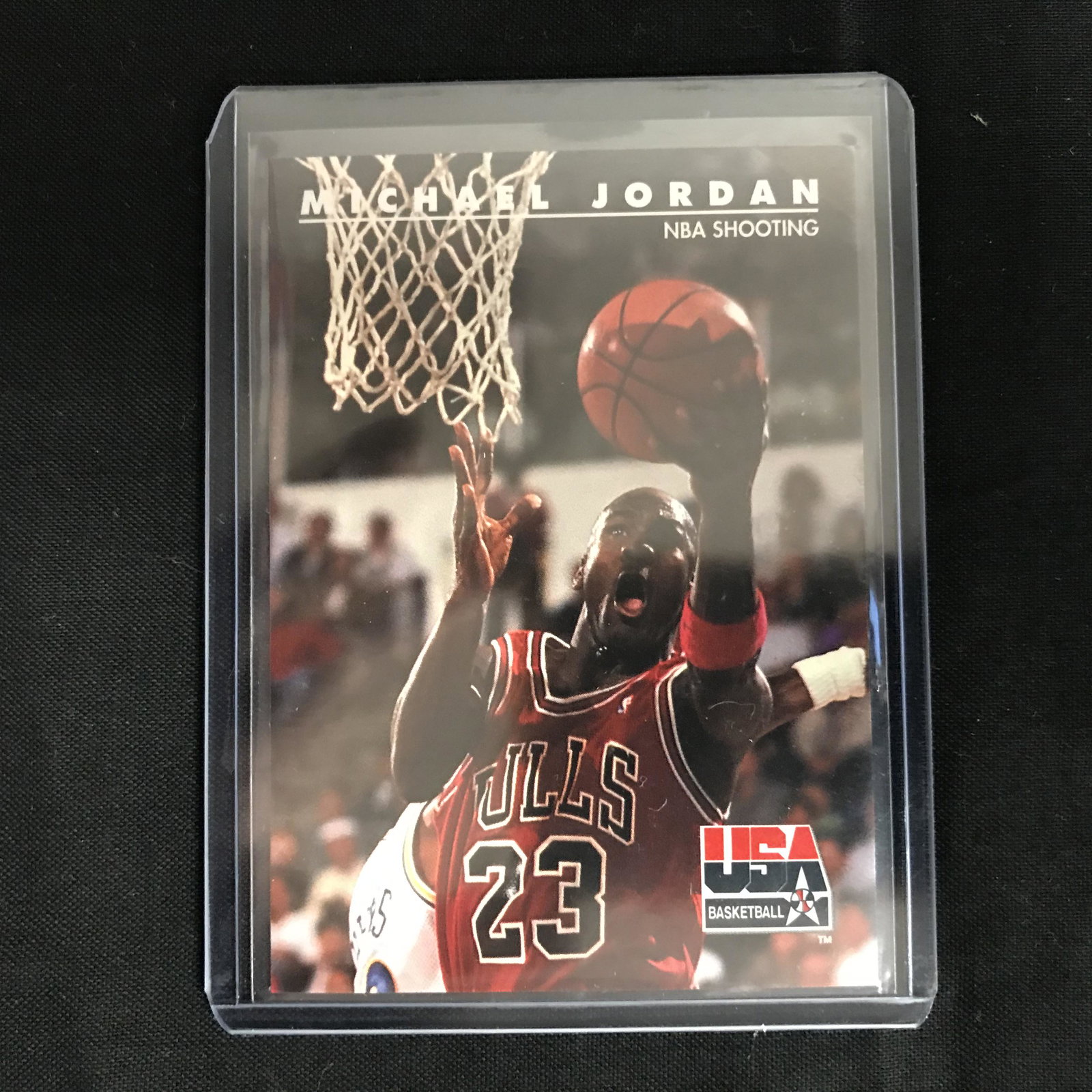 MICHAEL JORDAN NBA SHOOTING USA BASKETBALL CARD: MICHAEL JORDAN NBA SHOOTING USA BASKETBALL CARD