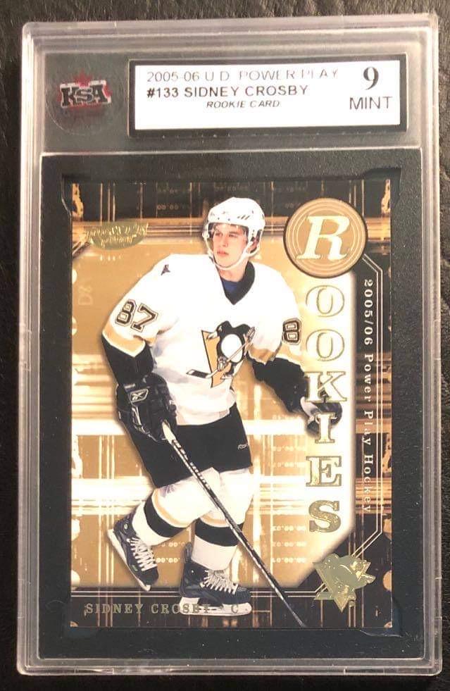 2005-06 UD POWERPLAY #133 SIDNEY CROSBY ROOKIE CARD (9: 2005-06 UD POWERPLAY #133 SIDNEY CROSBY ROOKIE CARD (9 MINT)