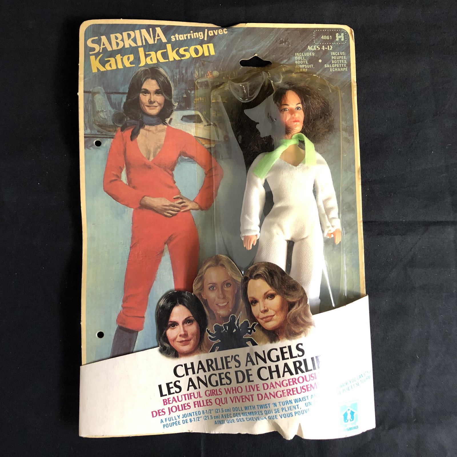 ON CARD VINTAGE HASBRO CHARLIES ANGEL'S KATE JACKSON: ON CARD VINTAGE HASBRO CHARLIES ANGEL'S KATE JACKSON