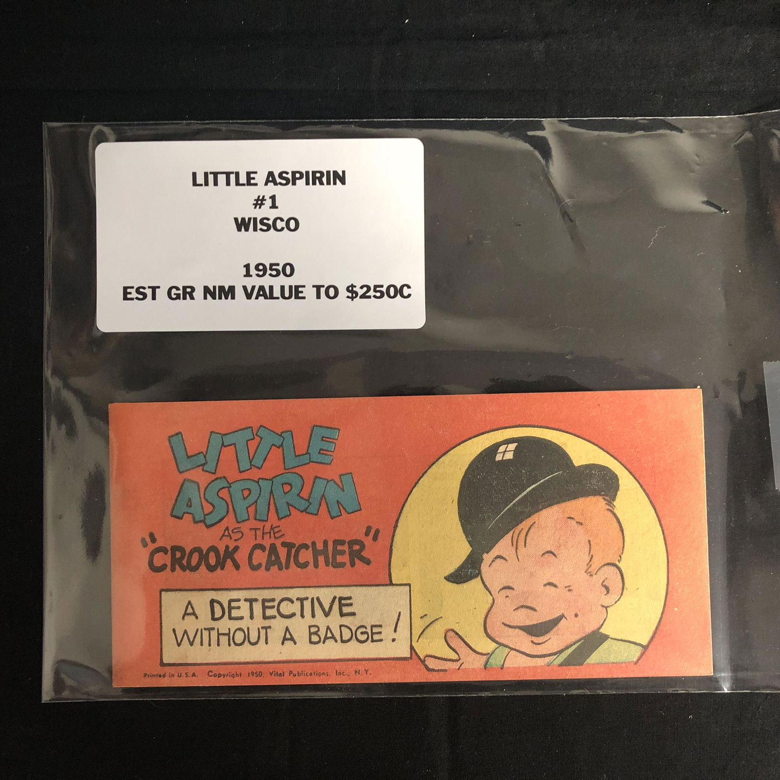 LITTLE ASPIRIN as the "CROOK CATCHER" #1 (WISCO (1 of 1)
