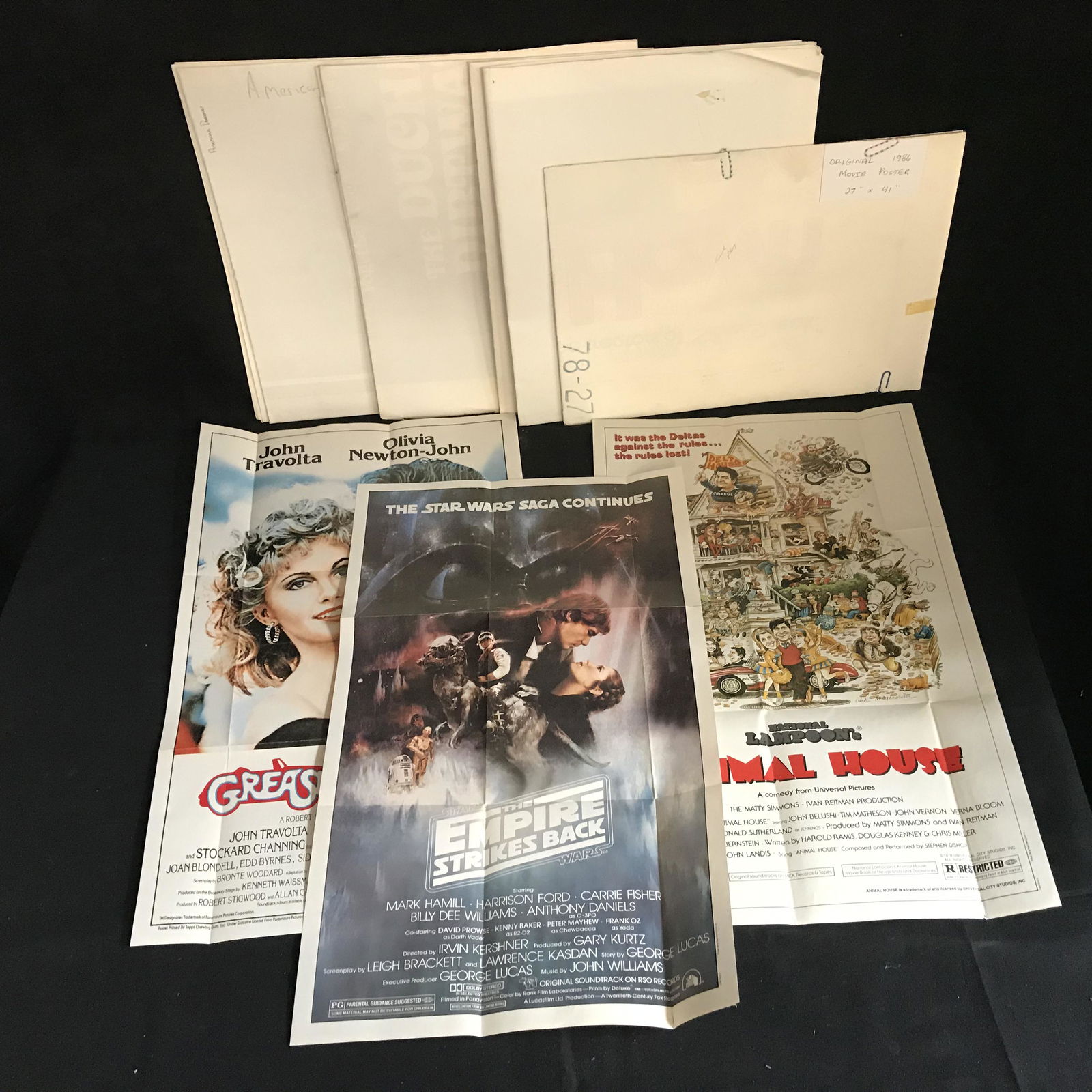 VINTAGE MOVIE POSTER LOT (STAR WARS, GREASE, ANIMAL HOU (1 of 1)