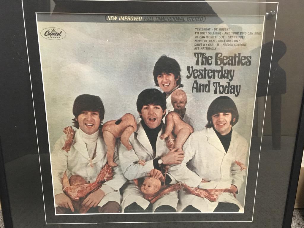 FRAMED THE BEATLES ORIGINAL 1966 RARE STEREO BUTCHER (1 of 1)