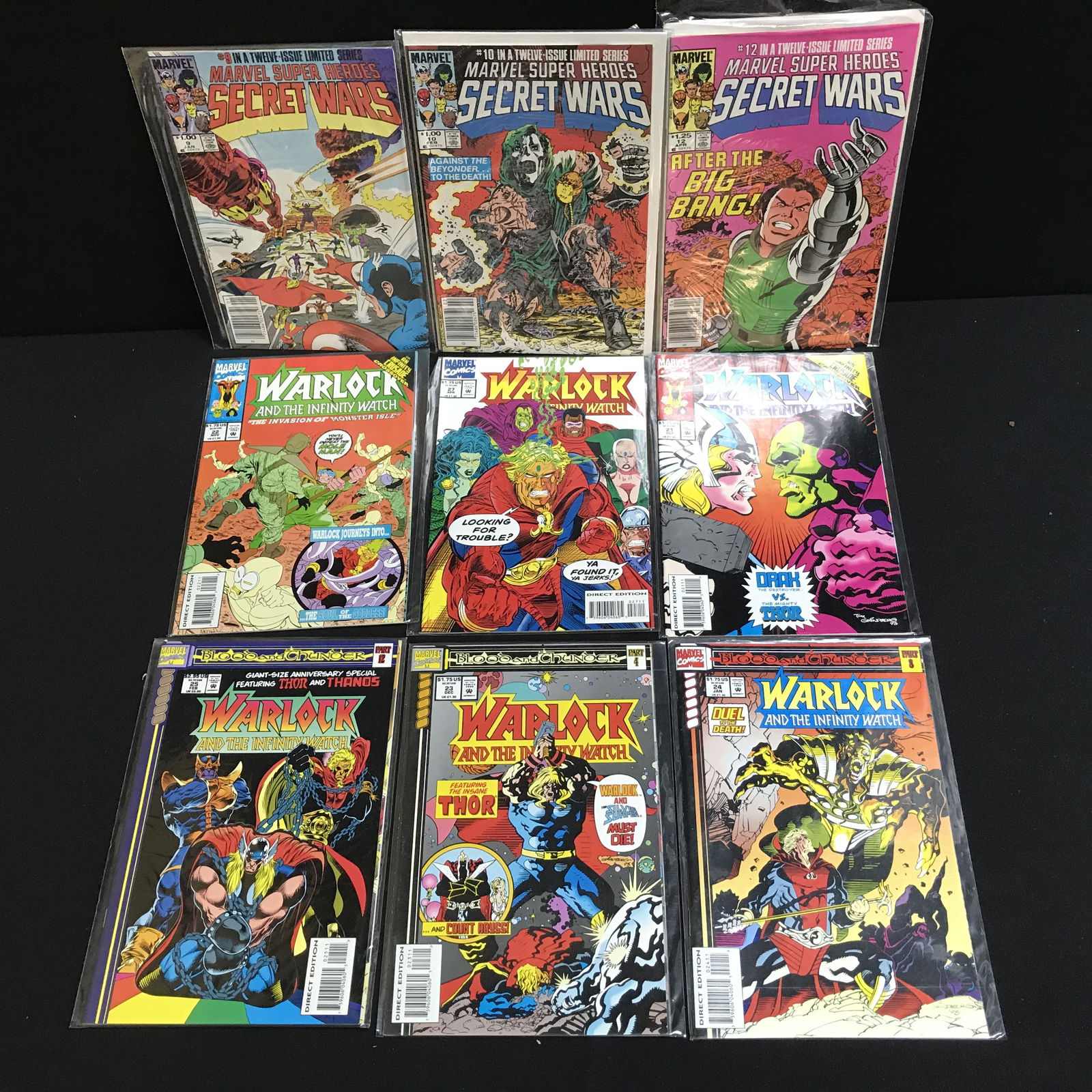 SECRET WARS/ WARLOCK COMIC BOOK LOT (MARVEL COMICS) (1 of 1)